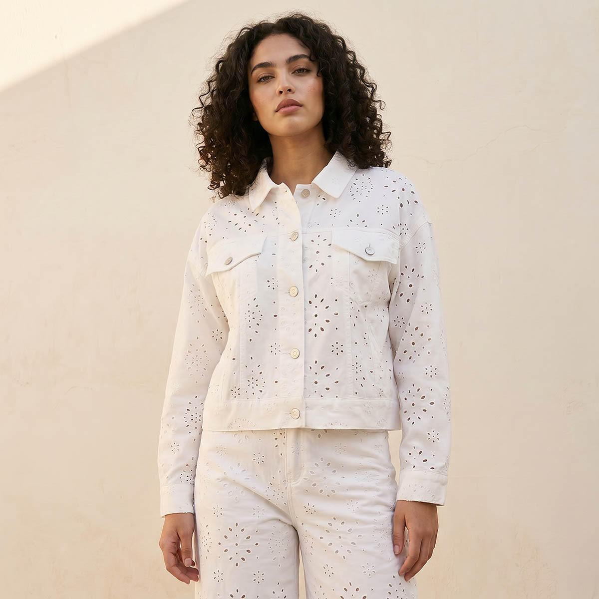 جاكيت بتطريز شفلي من لي كوبر-women-clothing-coordsets-image-1