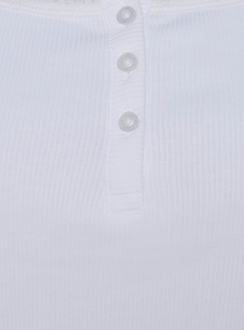 بلوزة قطن مضلعة من لي كوبر-women-clothing-tshirts-image-3