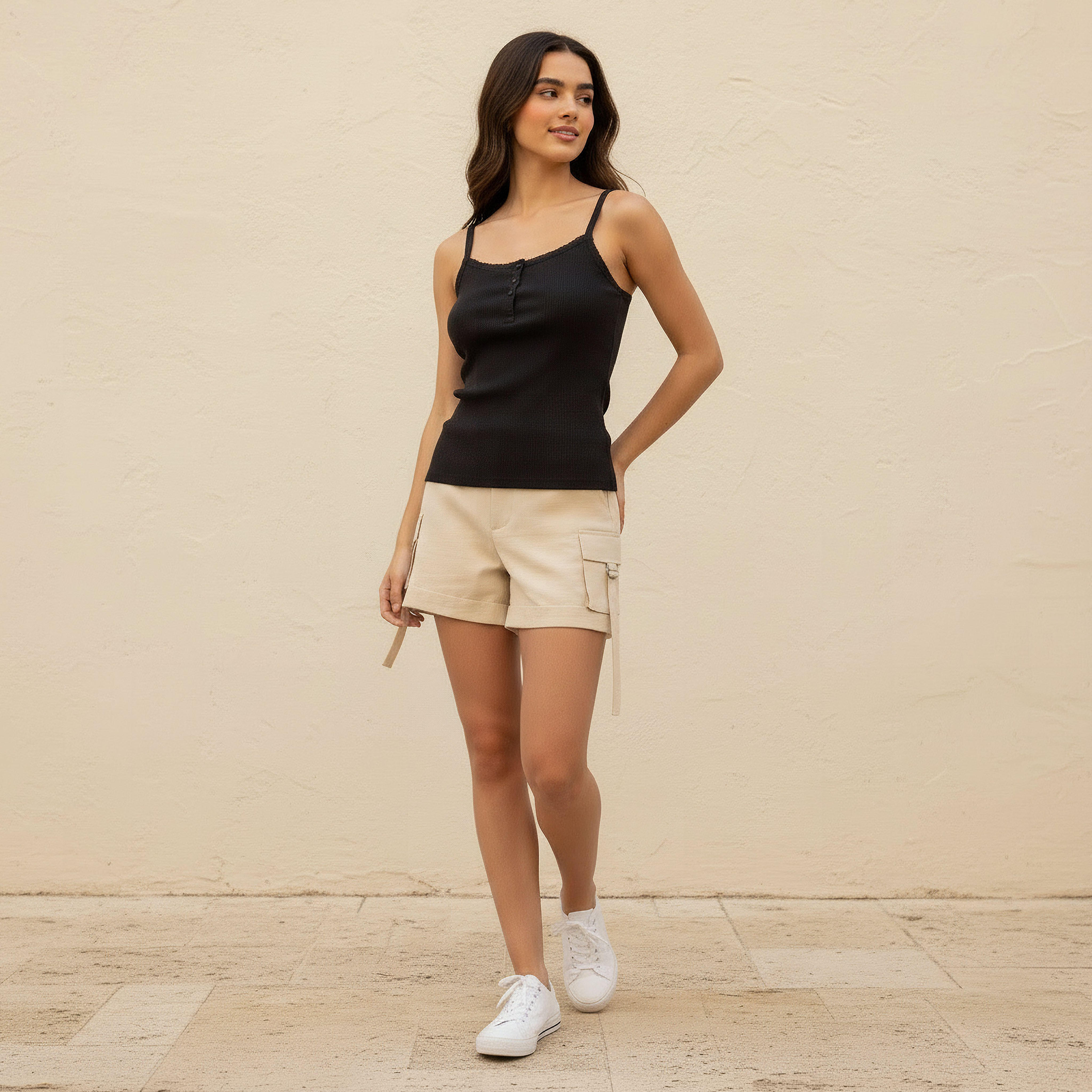 Lee Cooper Cotton Top with Ribbed Texture-women-clothing-tshirts-image-3
