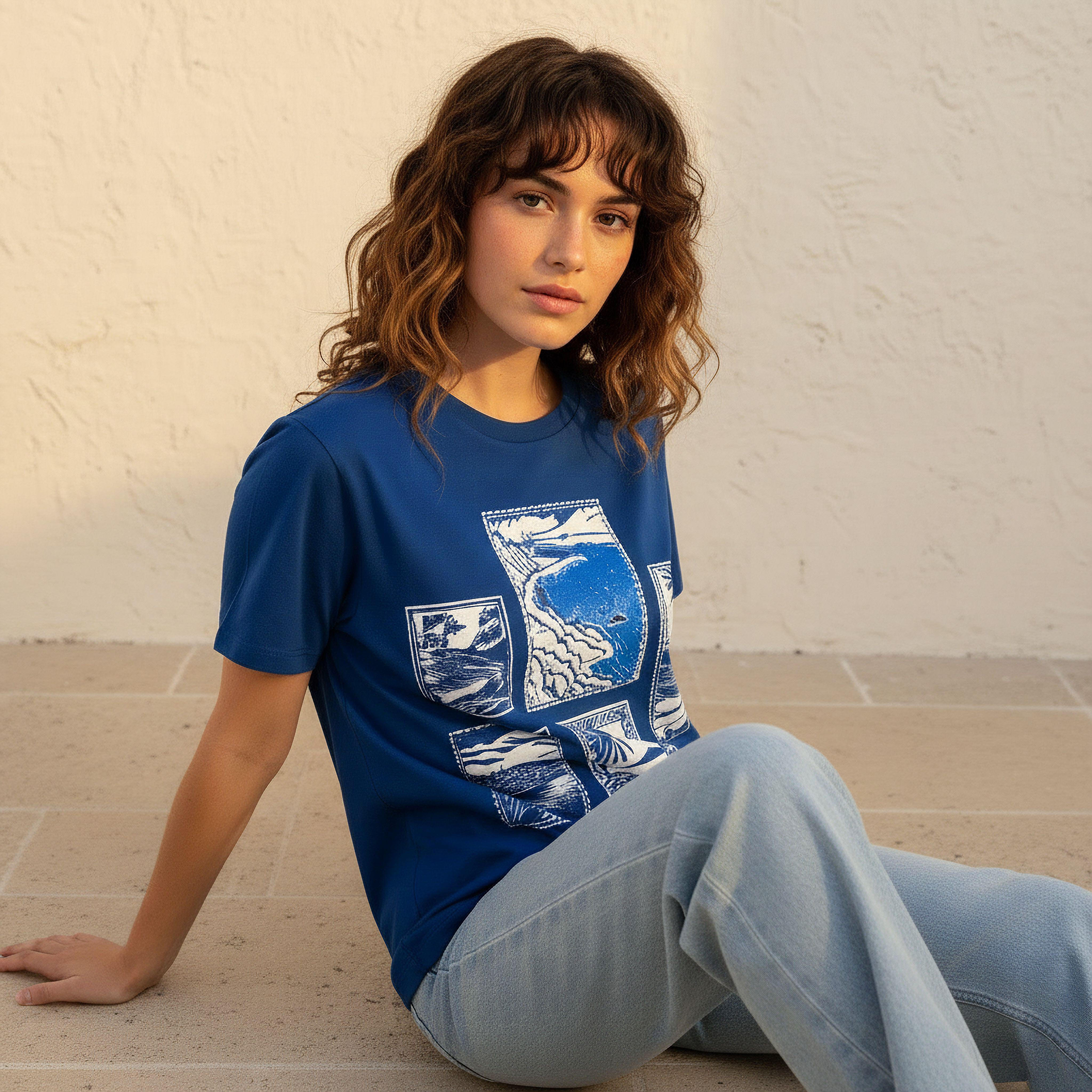 Lee Cooper Regular Fit Cotton T-shirt with Graphic Print-women-clothing-tshirts-image-6