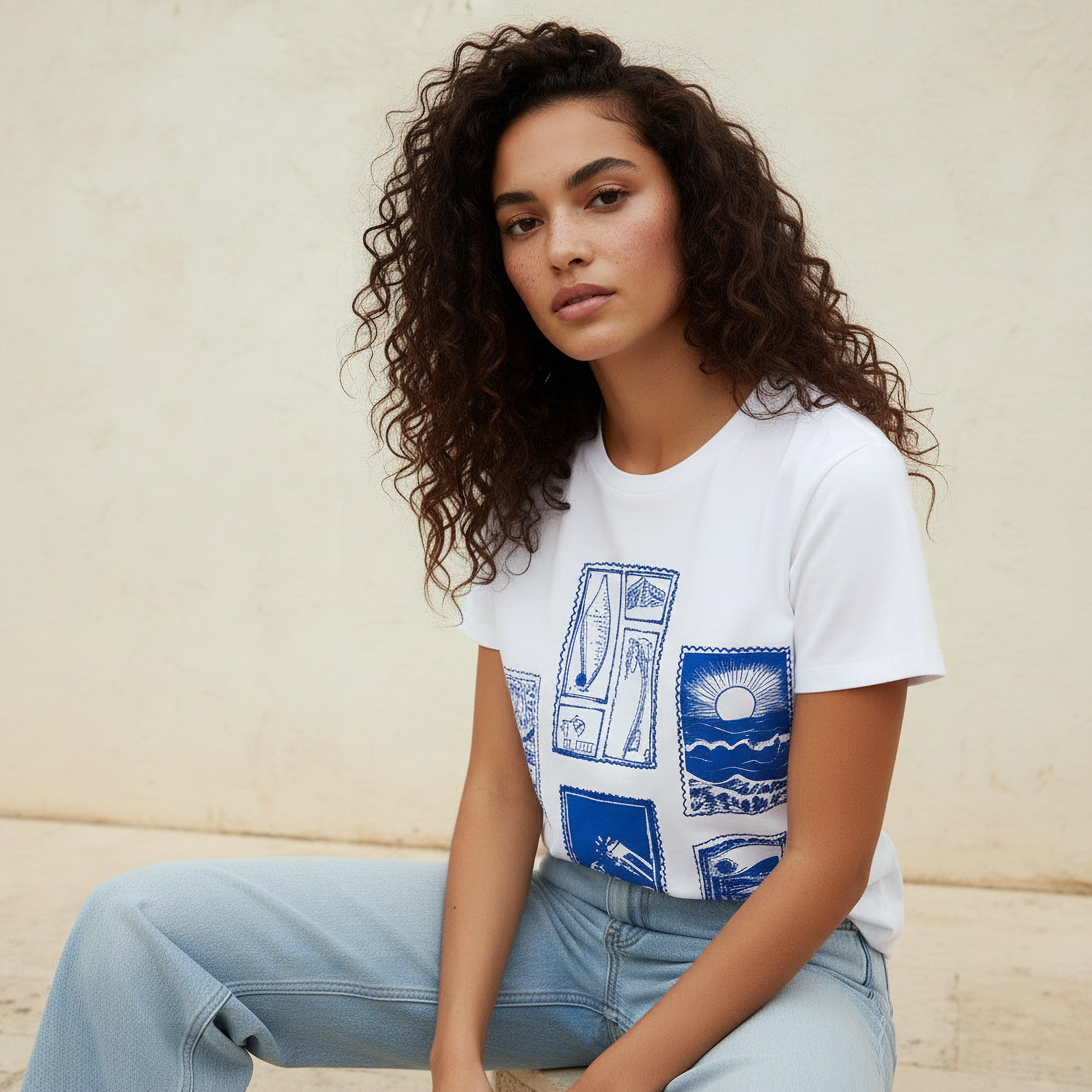 Lee Cooper Regular Fit Cotton T-shirt with Graphic Print-women-clothing-tshirts-image-5