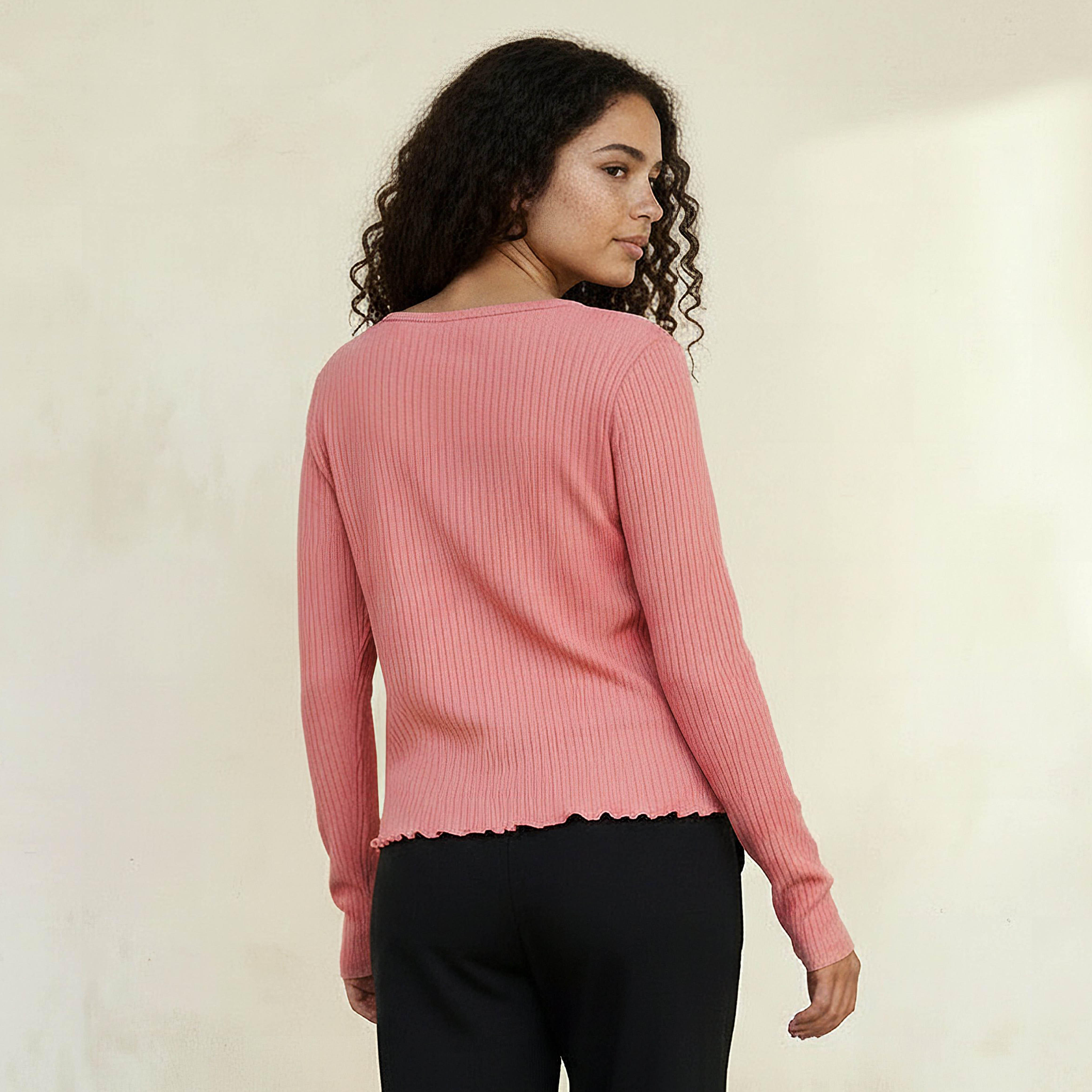 بلوزة قطن بأزرار أمامية من لي كوبر-women-clothing-tshirts-image-4