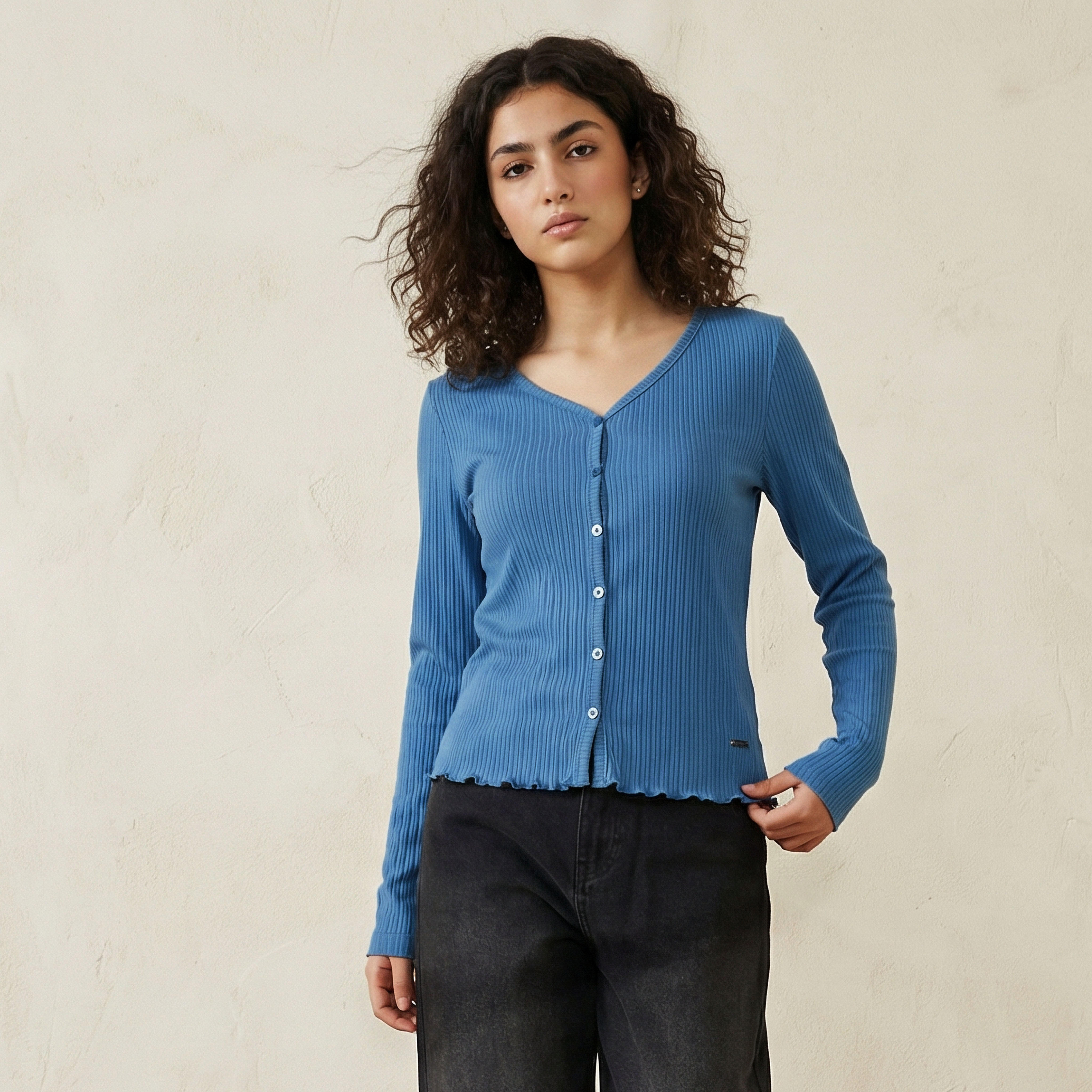 Lee Cooper Cotton Top with Button Front-women-clothing-tshirts-image-5