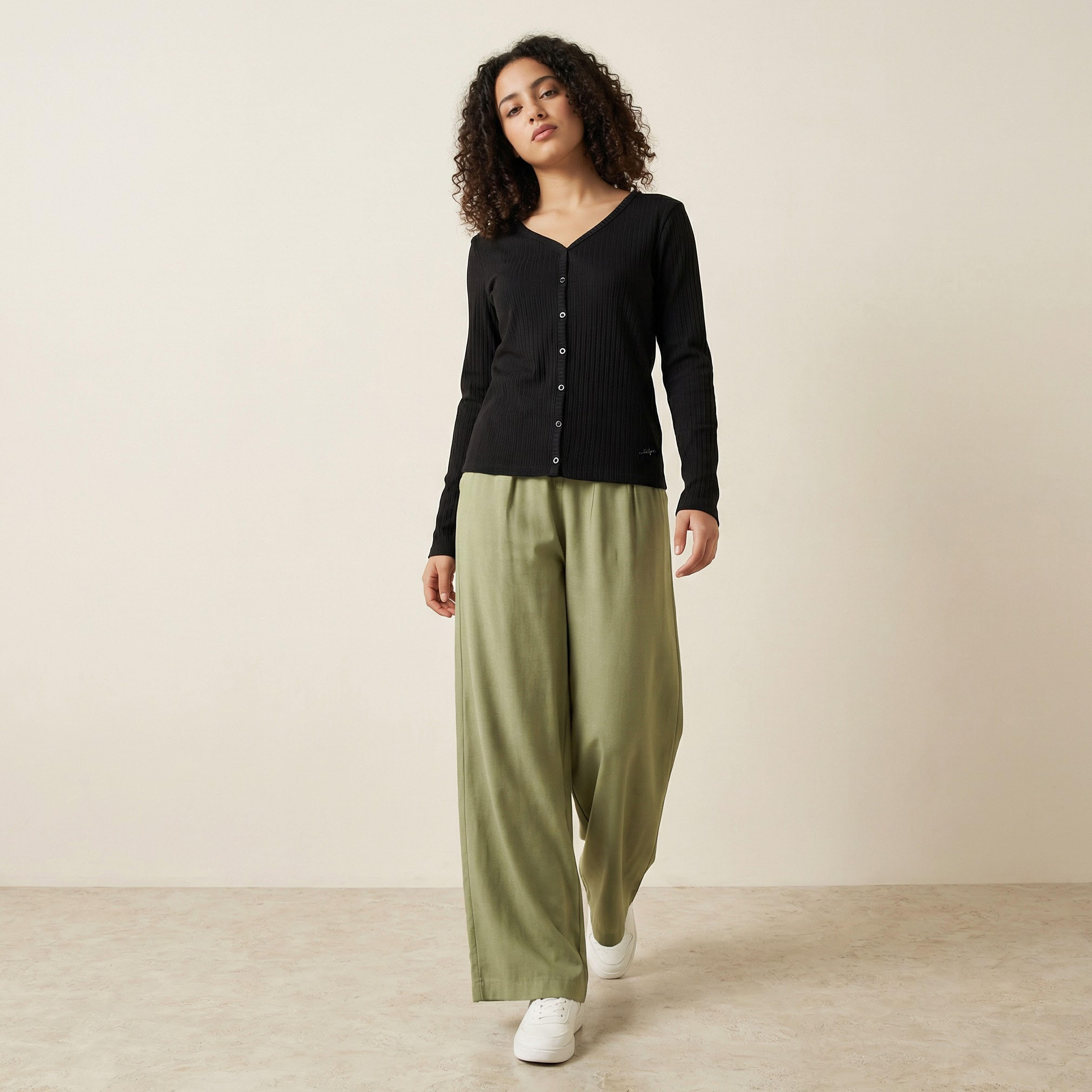 Lee Cooper Cotton Top with Button Front-women-clothing-tshirts-image-3