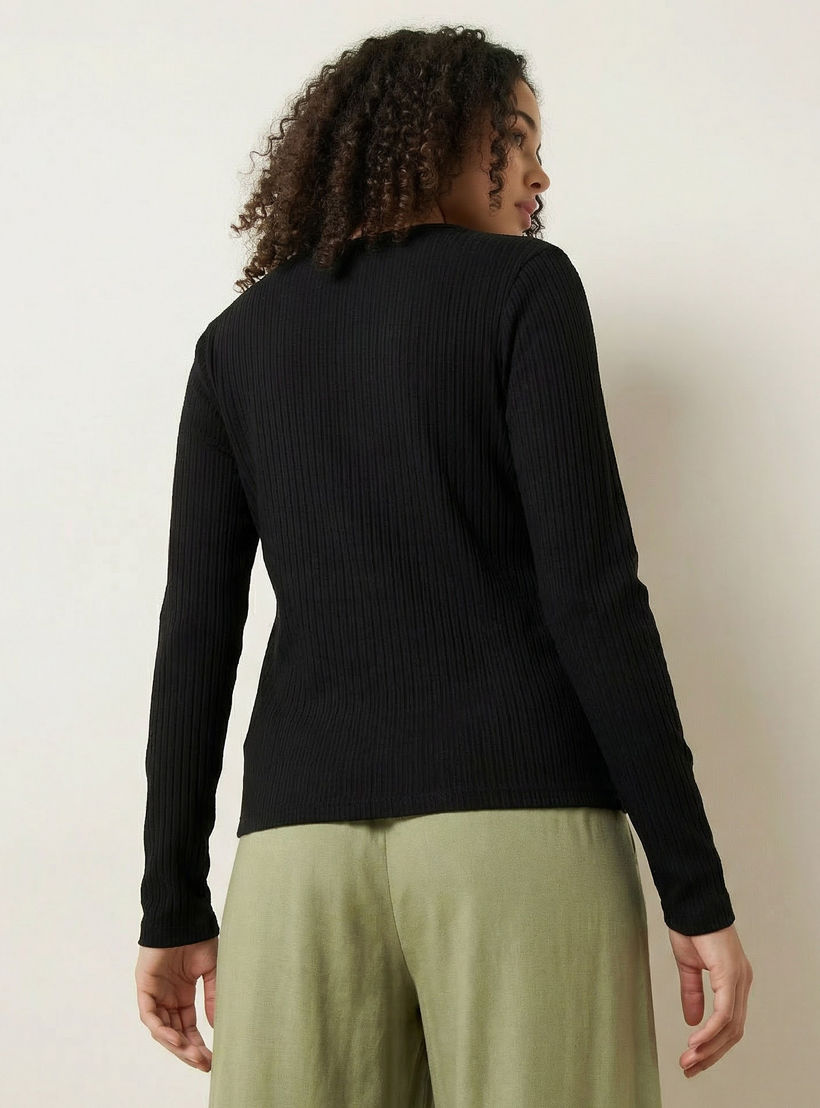 بلوزة قطن بأزرار أمامية من لي كوبر-women-clothing-tshirts-image-4
