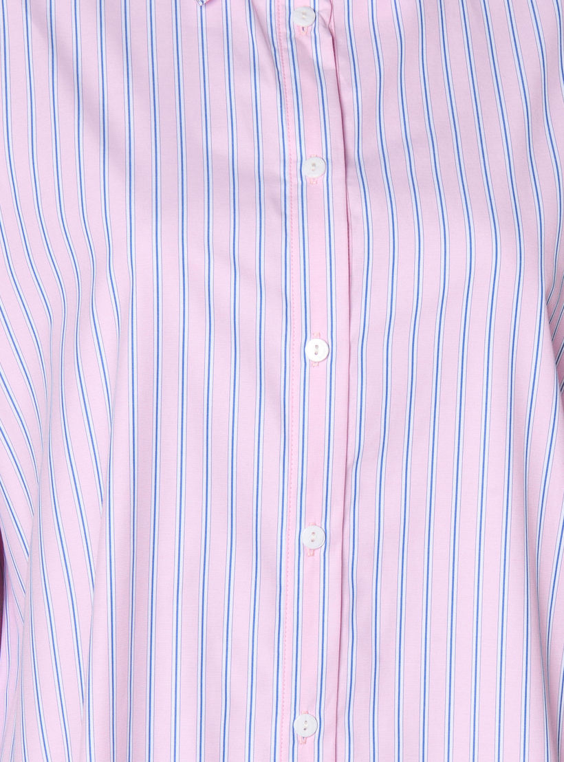Lee Cooper Regular Fit Striped Longline Shirt with Long Sleeves-women-clothing-shirtsandblouses-shirts-image-2