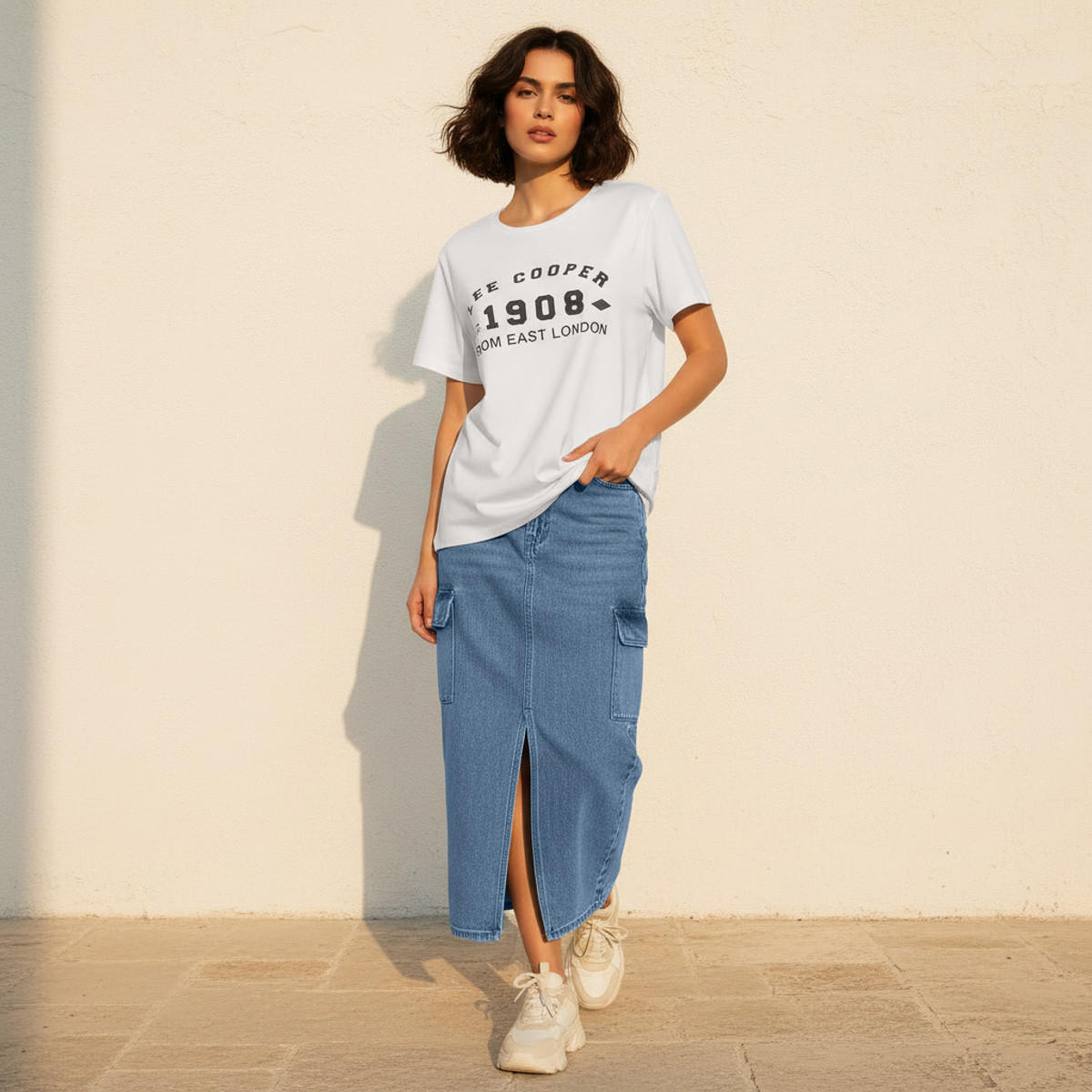 Lee Cooper Relaxed Fit Cotton T-shirt with Print-women-clothing-tshirts-image-3
