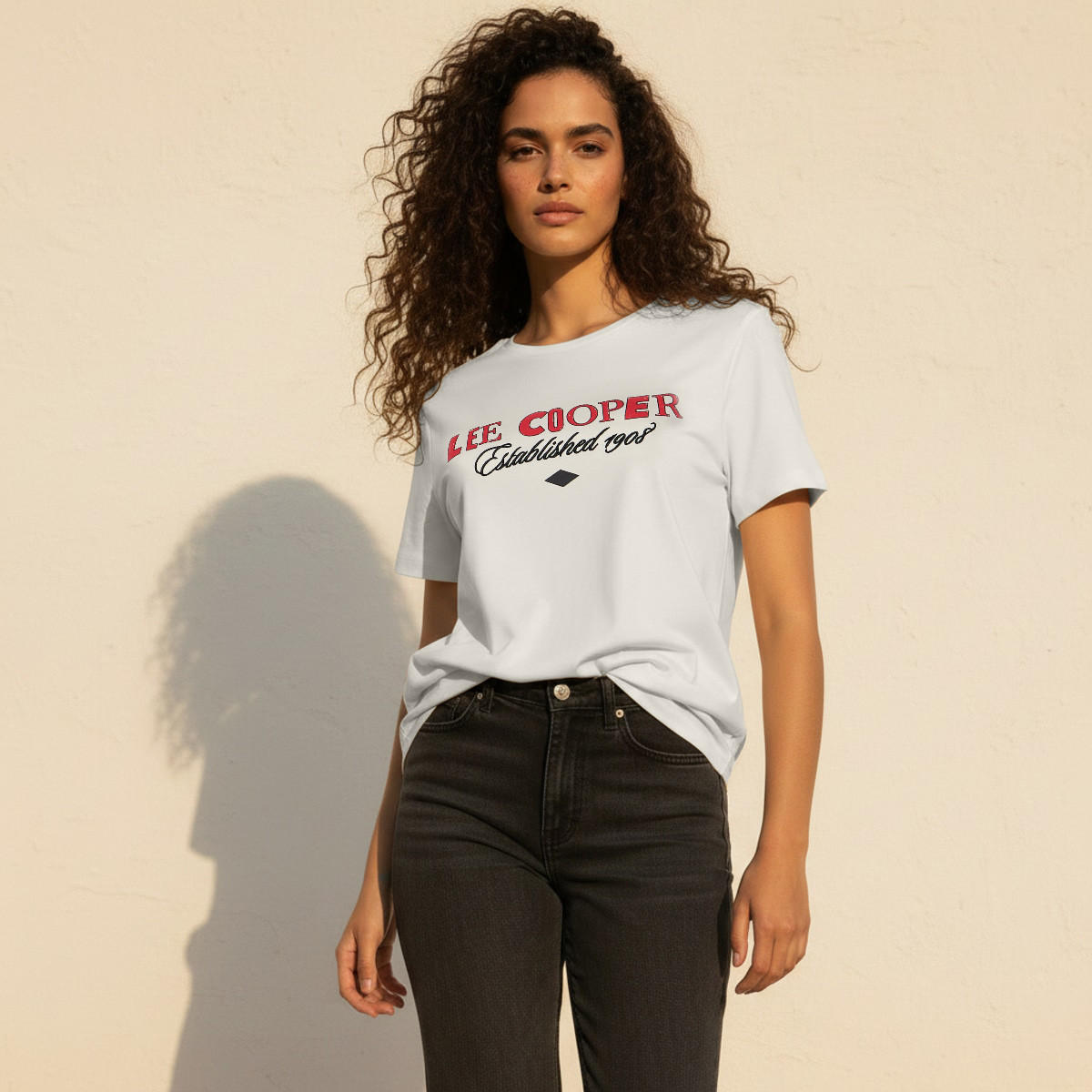 Lee Cooper Relaxed Fit Cotton T-shirt with Embroidery-women-clothing-tshirts-image-1