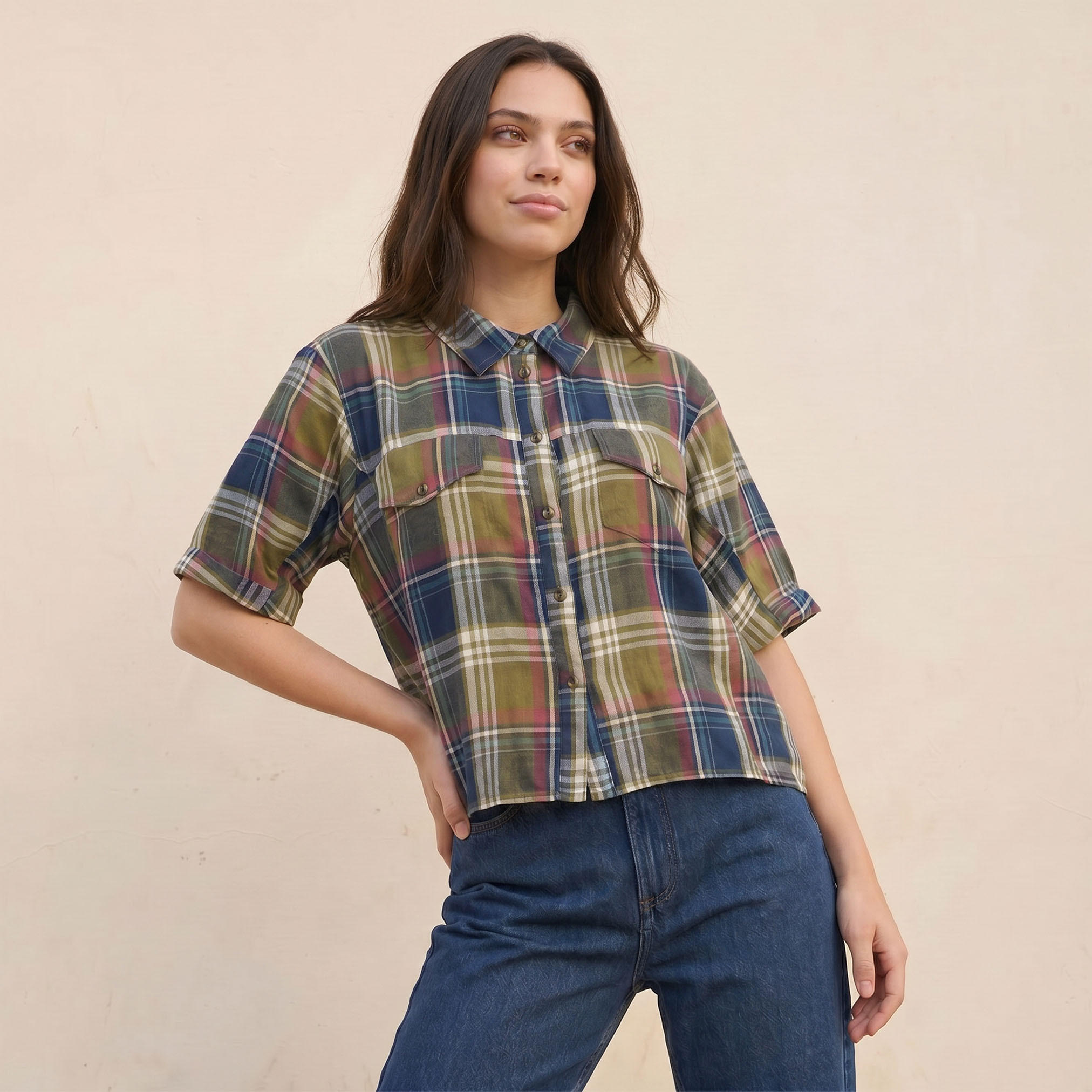 Lee Cooper Check Shirt-women-clothing-shirtsandblouses-shirts-image-1