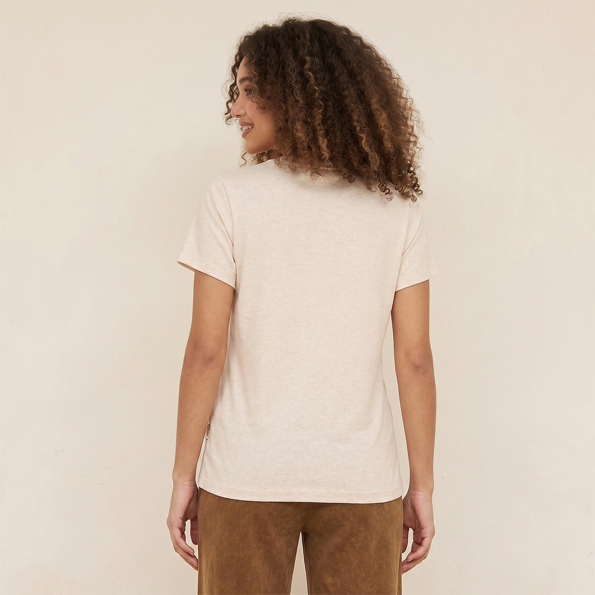 Lee Cooper Relaxed Fit Cotton T-shirt with Logo Print-women-clothing-tshirts-image-4