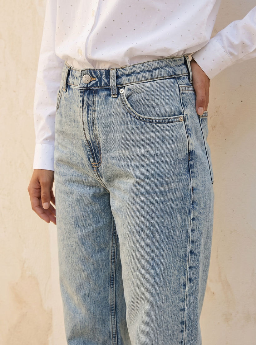 بنطلون جينز قطن بقصة مستقيمة من لي كوبر-women-clothing-bottoms-jeans-image-5