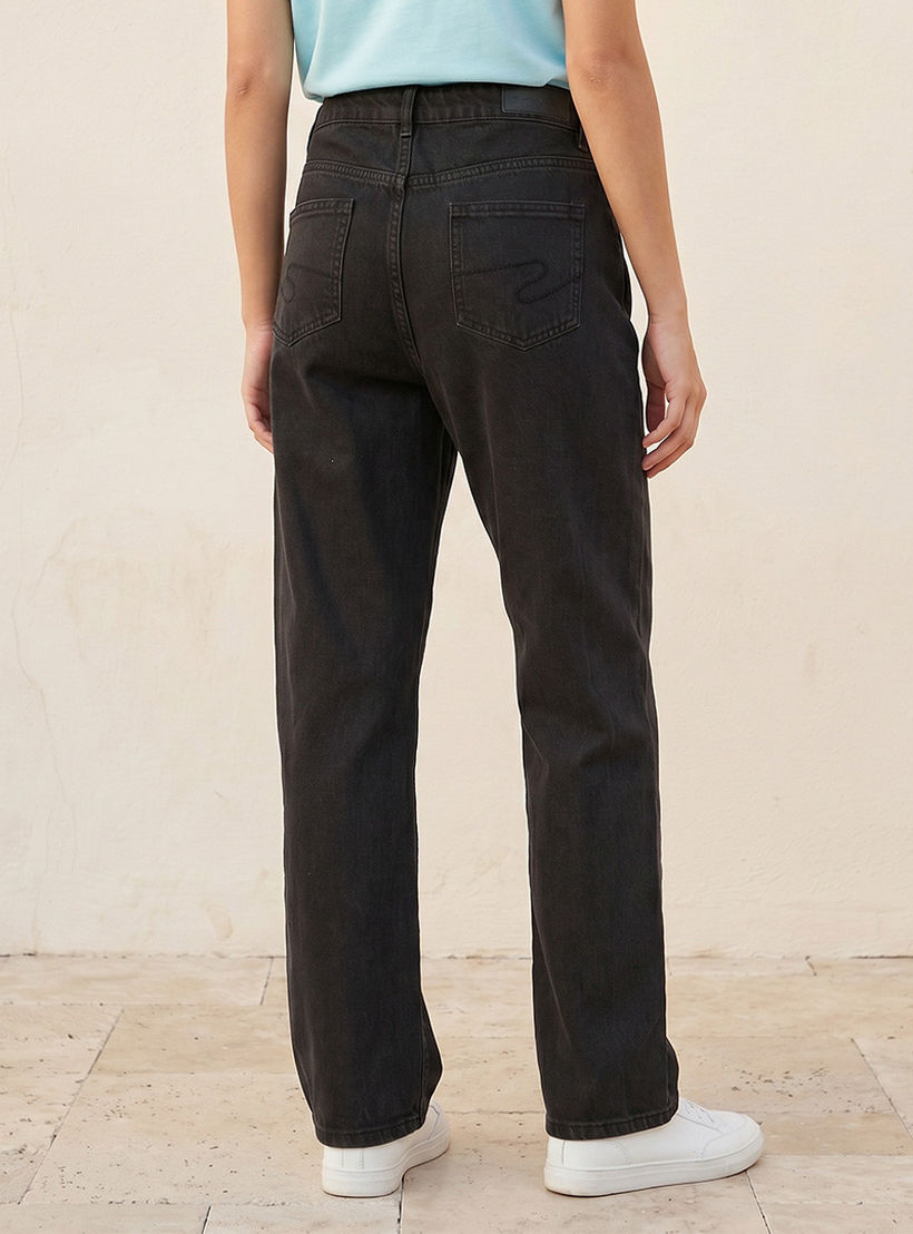 بنطلون جينز قطن بقصة مستقيمة من لي كوبر-women-clothing-bottoms-jeans-image-4