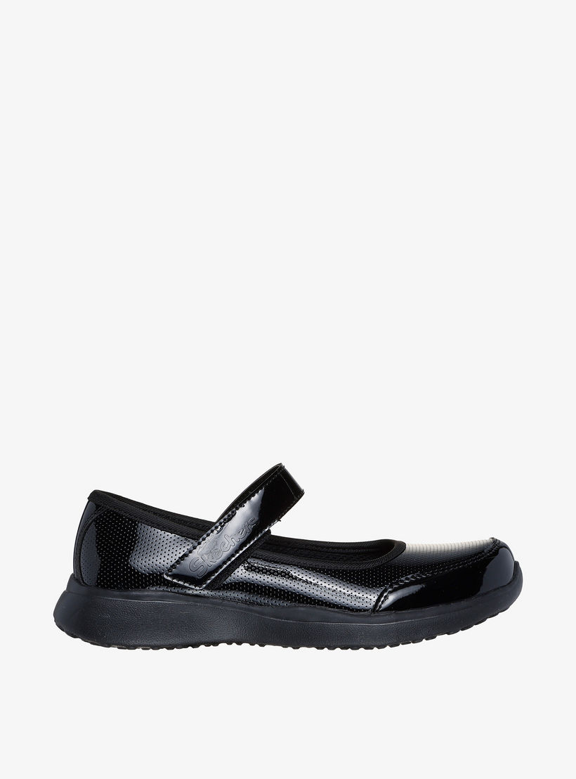 Skechers Girls' Textured Mary Jane Shoes with Hook and Loop Closure - MICROSTRIDES-girls-shoes-schoolshoes-image-2