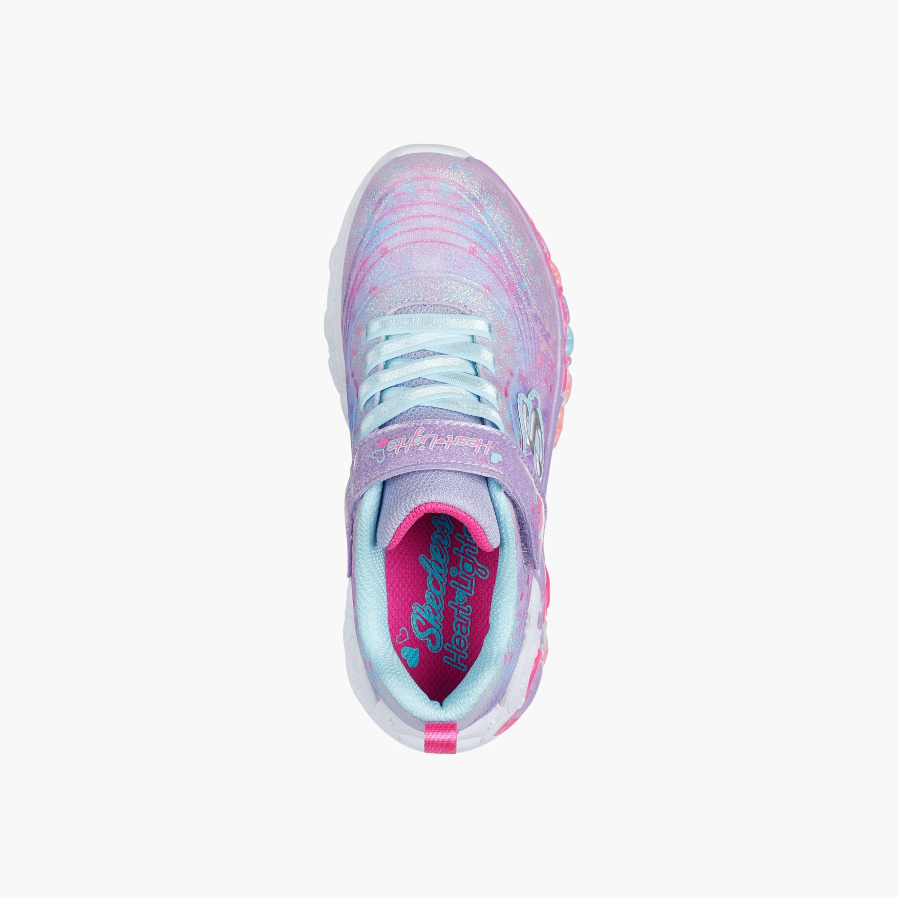 Skechers Girls' ETERNAL HEART LIGHTS Sneakers with Hook and Loop Closure - 302696L-LVMT-girls-shoes-sports-image-5