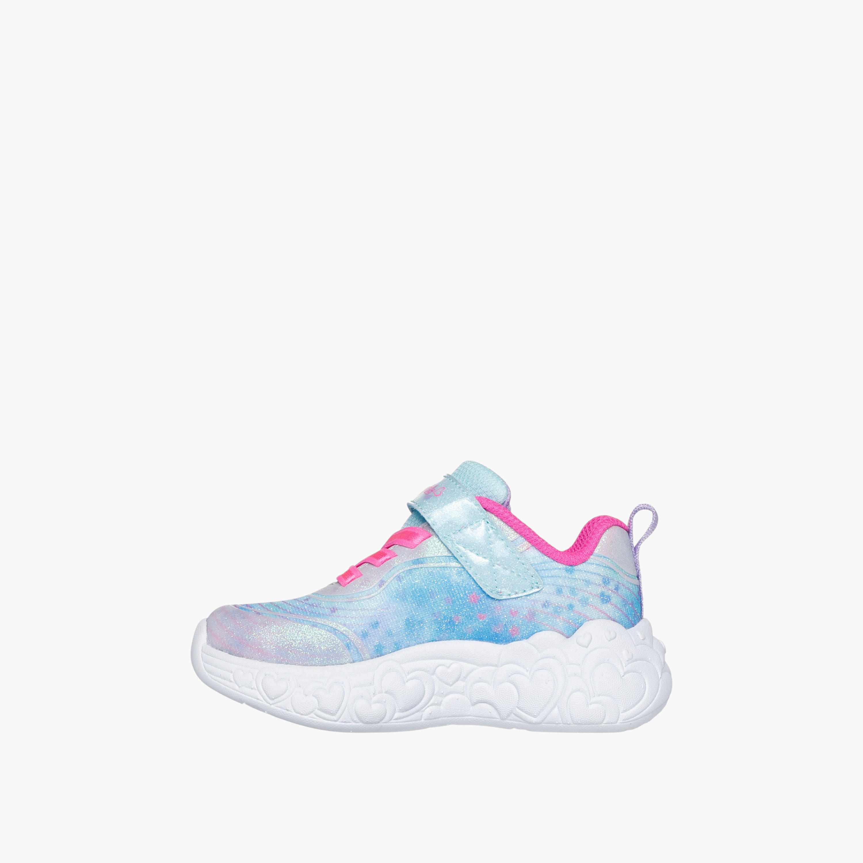 Skechers Girls' ETERNAL HEART LIGHTS Sneakers with Hook and Loop Closure - 302696N-LBMT-baby-girls-shoes-closedshoes-image-5