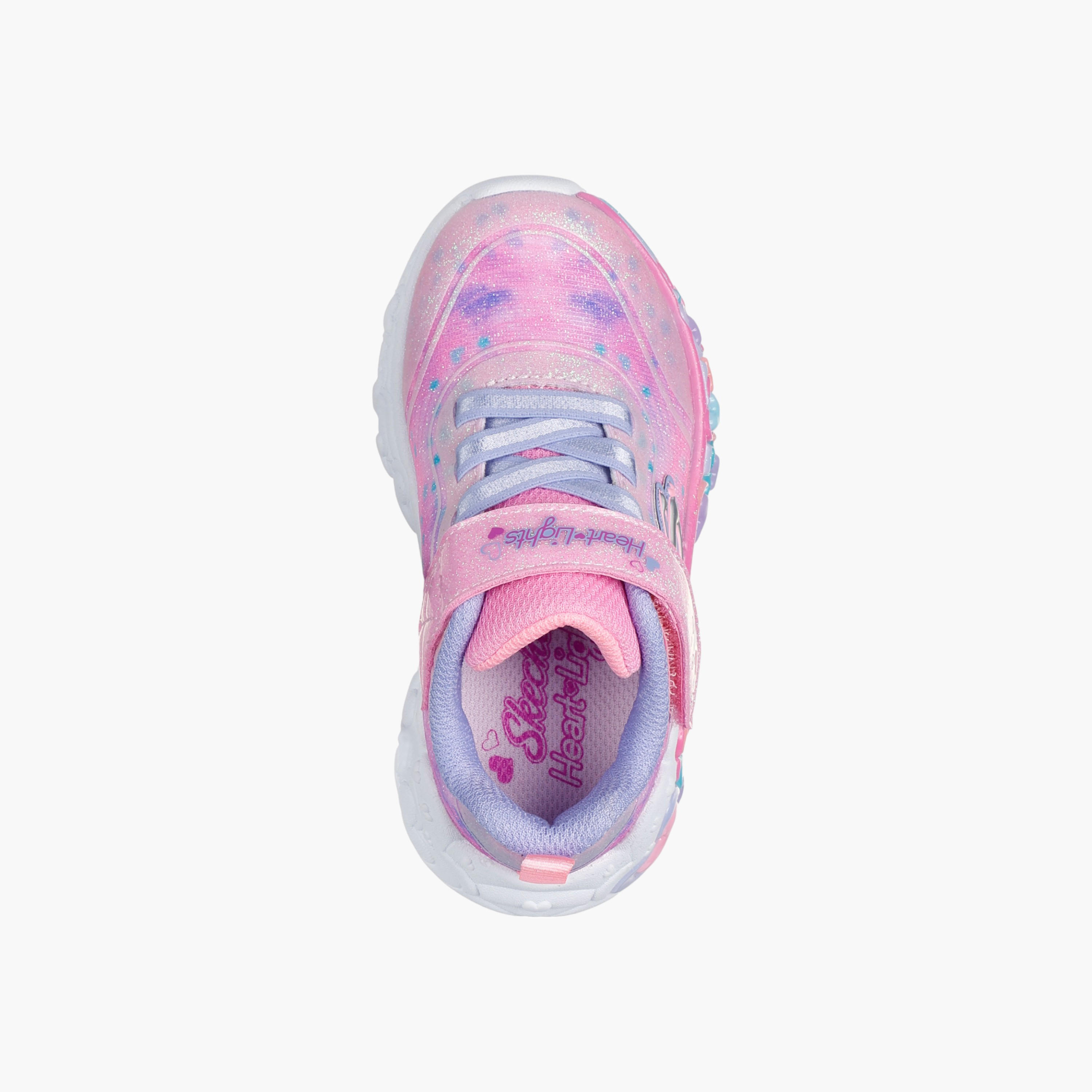 Skechers Girls ETERNAL HEART LIGHTS Hook & Loop Light-Up Ankle Sneakers-baby-girls-shoes-closedshoes-image-4