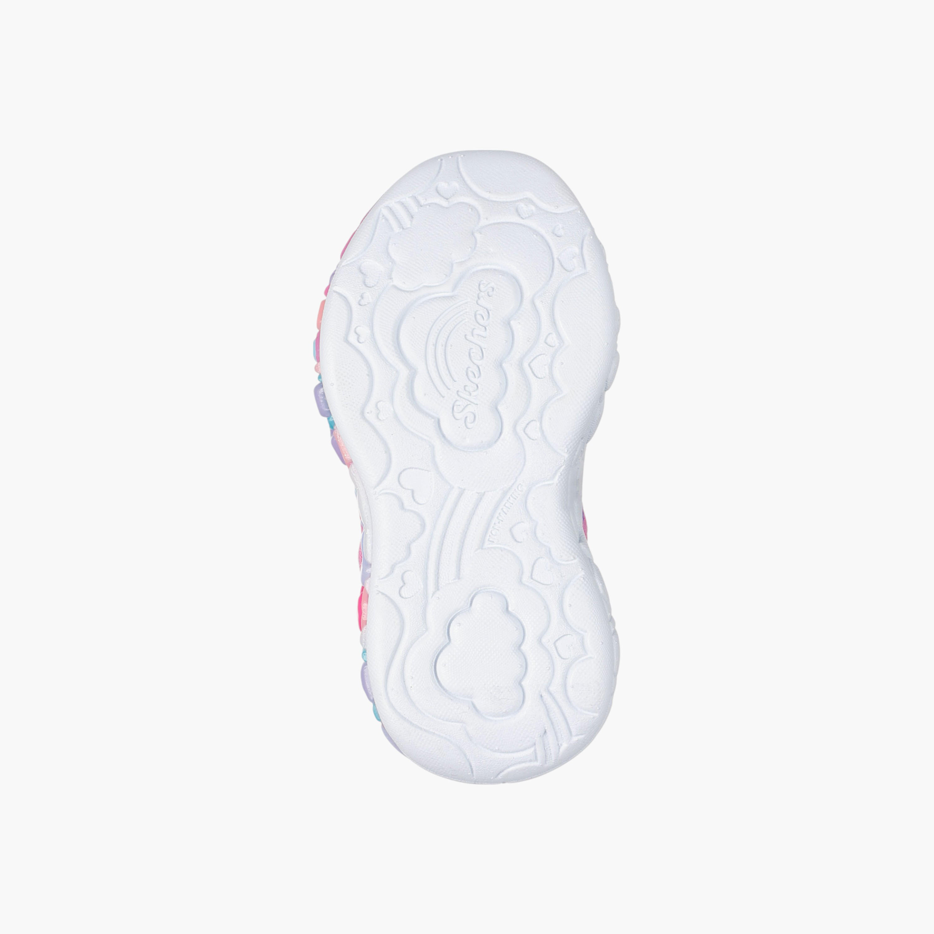 Skechers Girls ETERNAL HEART LIGHTS Hook & Loop Light-Up Ankle Sneakers-baby-girls-shoes-closedshoes-image-6