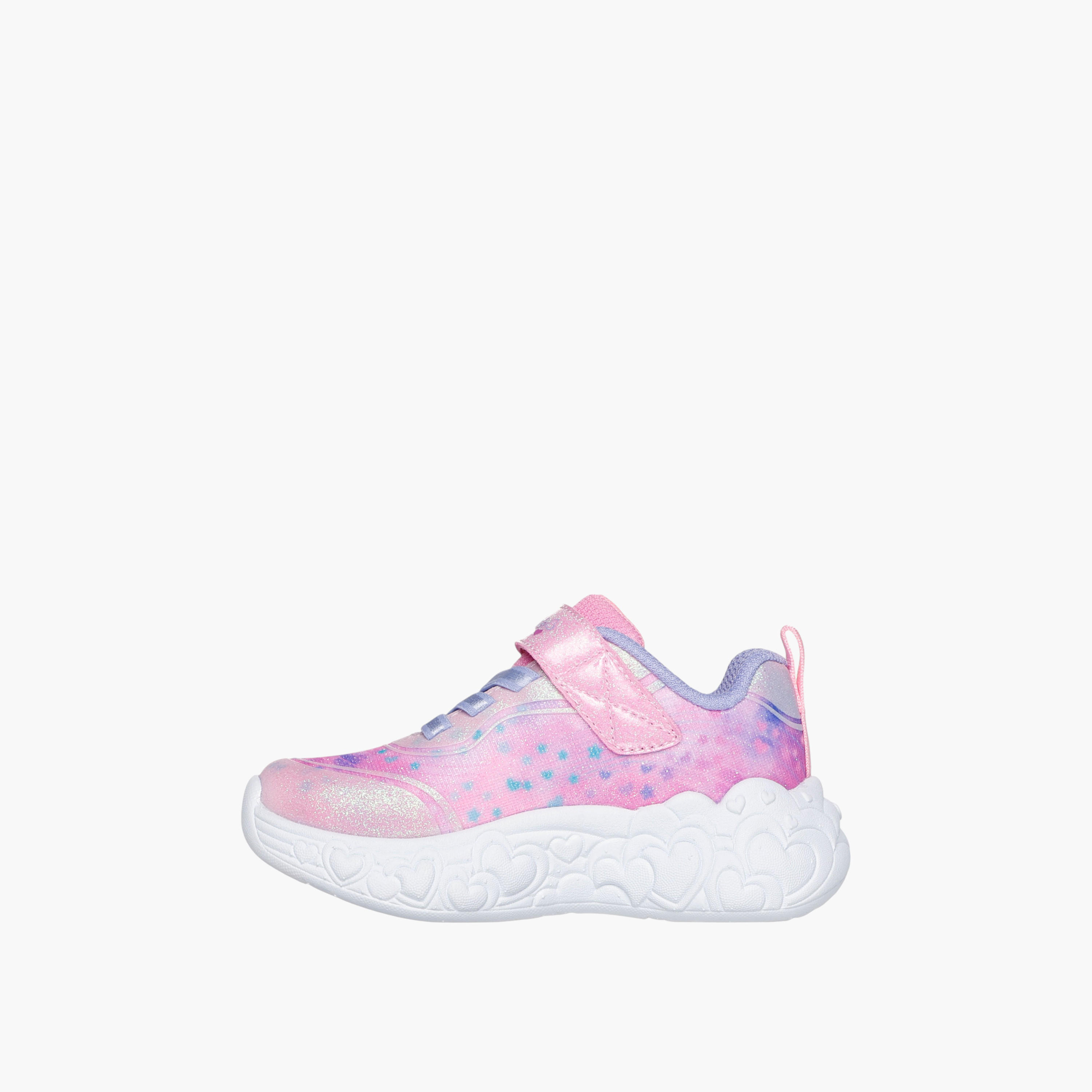 Skechers Girls ETERNAL HEART LIGHTS Hook & Loop Light-Up Ankle Sneakers-baby-girls-shoes-closedshoes-image-7