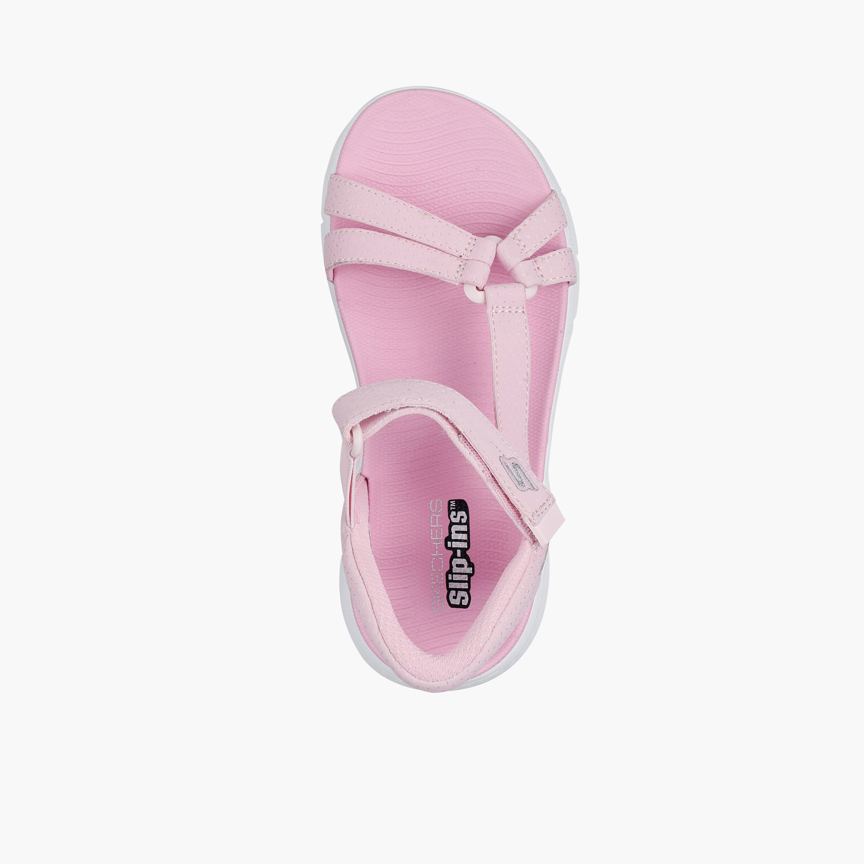 Skechers Girls GO WALK FLEX Hook & Loop Strap Sandals - 303028L-LTPK-CP-sports-girls-shoes-image-2