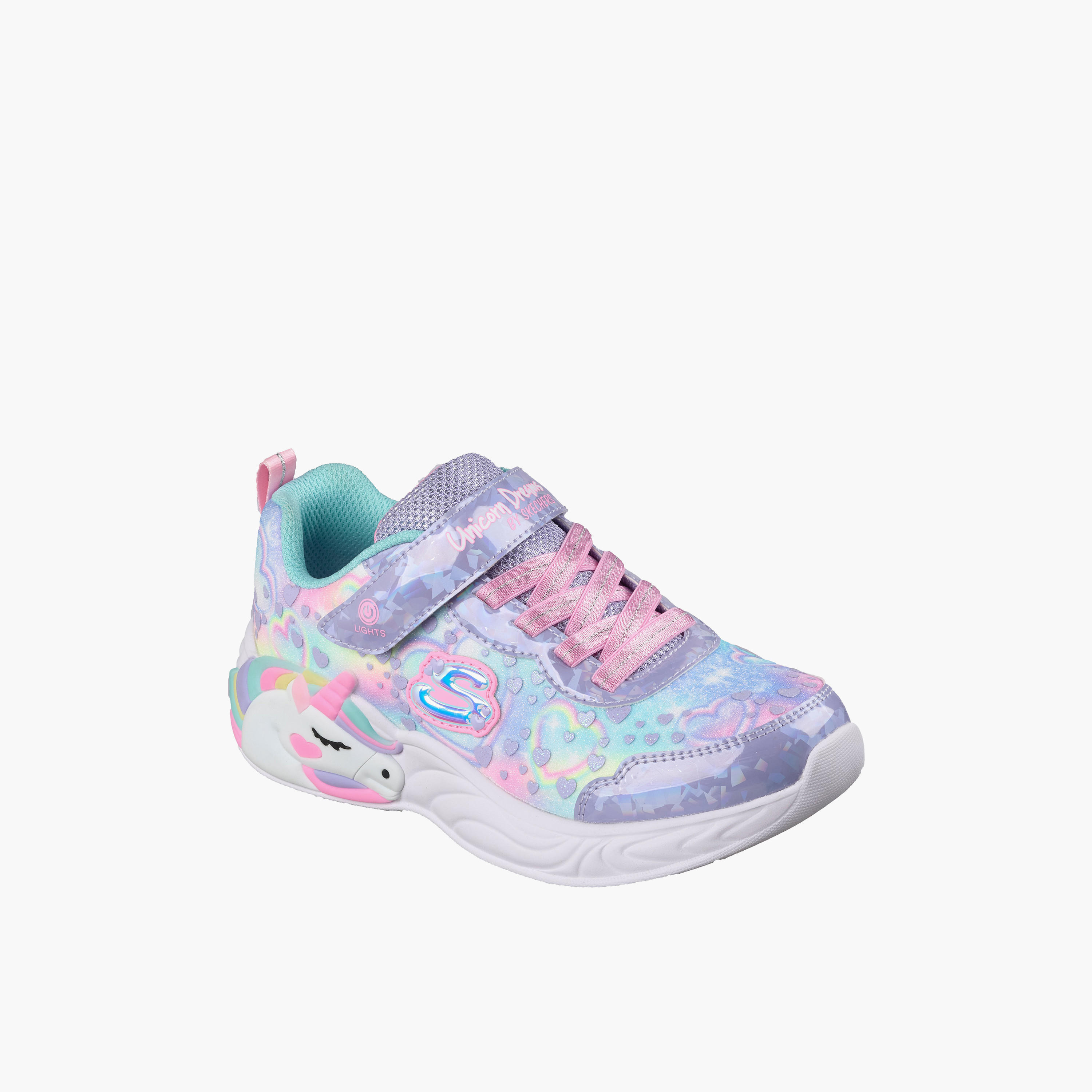 Skechers Girls UNICORN DREAMS Hook & Loop Sneakers-girls-shoes-sports-image-1