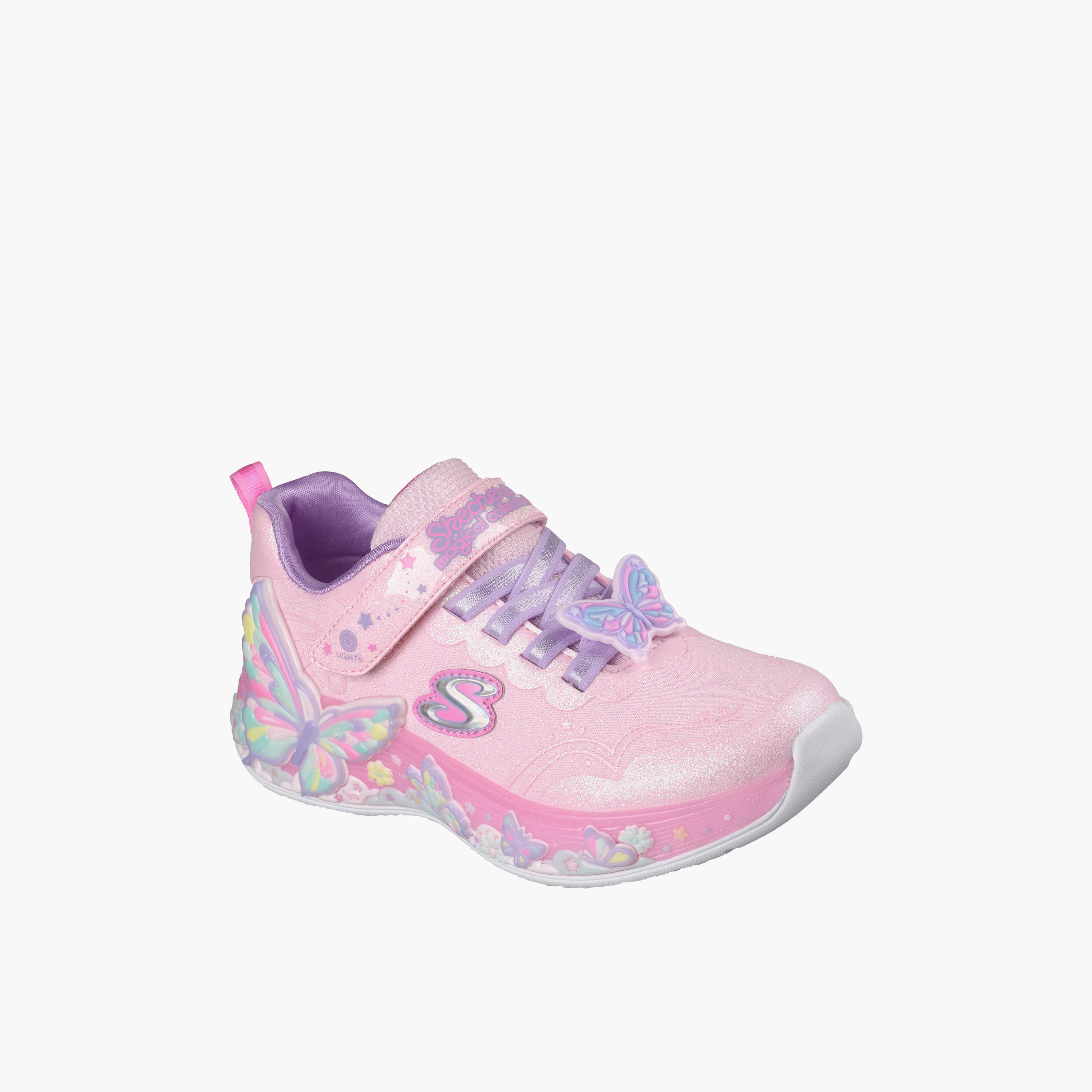 Skechers Girls BUTTERFLY BLISS Hook & Loop Sneakers-girls-shoes-sports-image-1