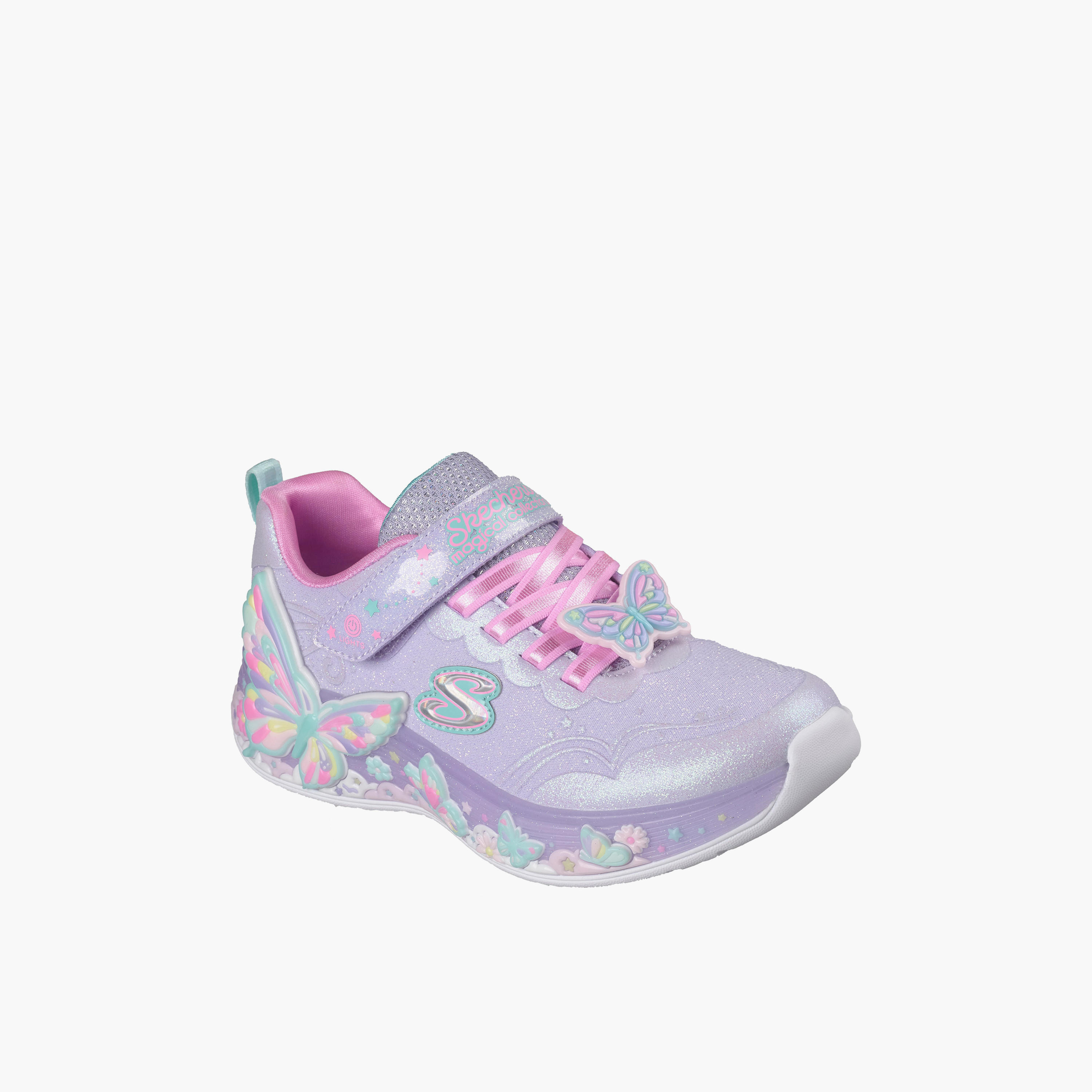 Skechers Girls BUTTERFLY BLISS Hook & Loop Sneakers-girls-shoes-sports-image-1