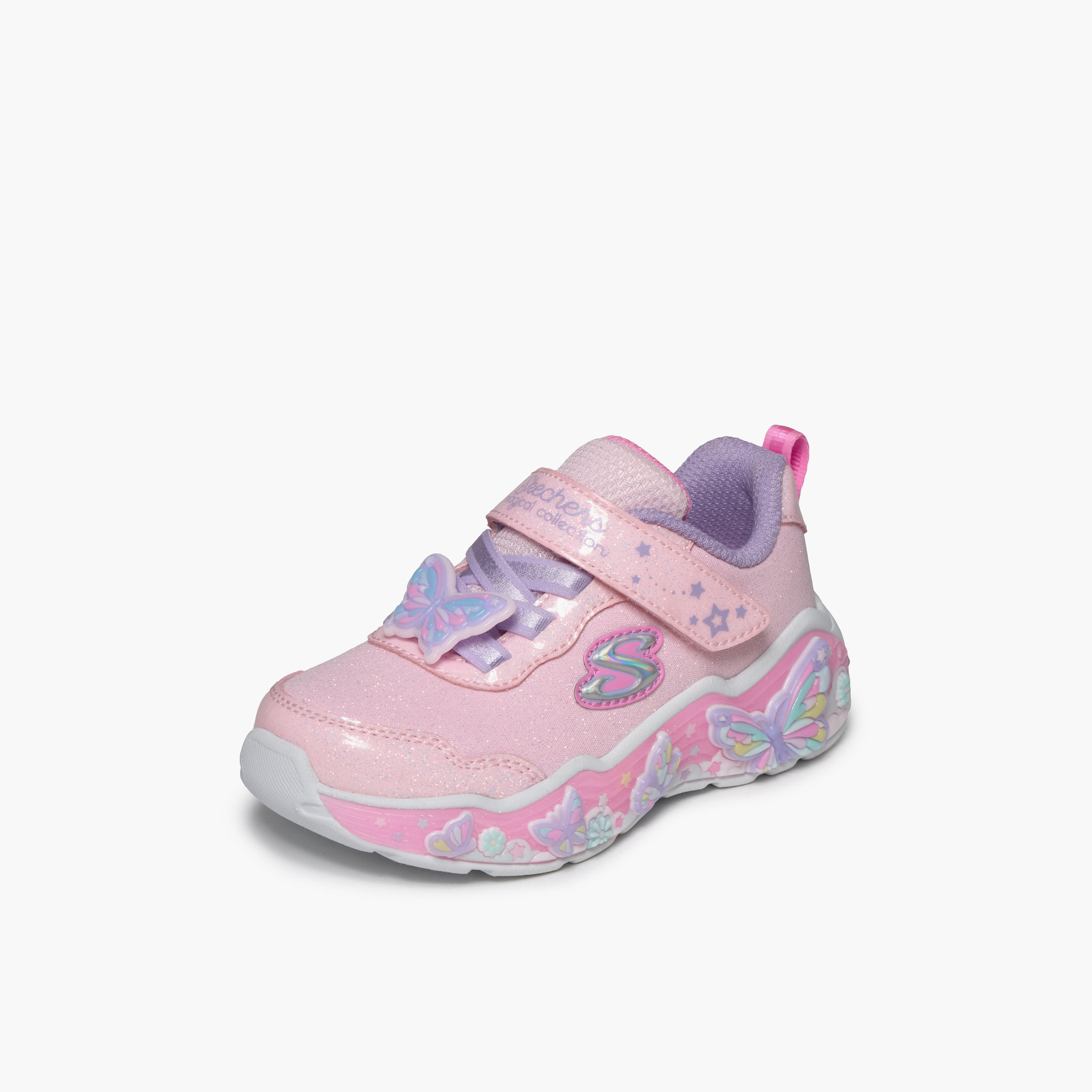 Skechers Girls LIL BUTTERFLY BLISS Hook & Loop Sneakers-baby-girls-shoes-closedshoes-image-5