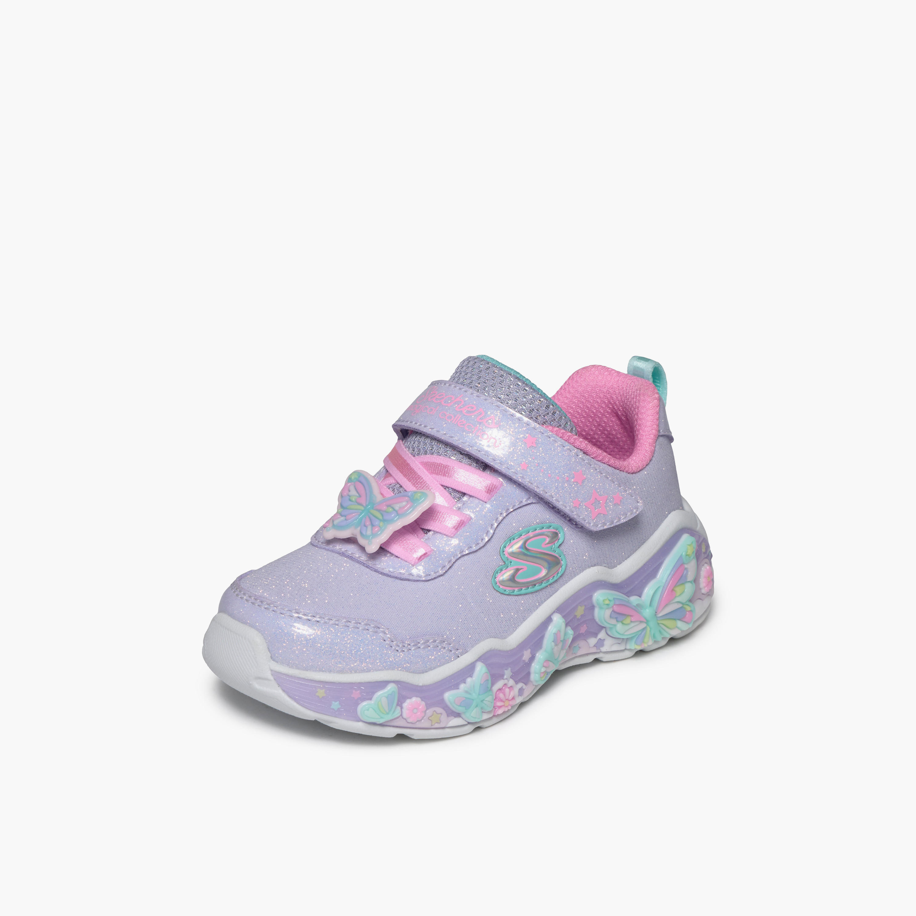 Skechers Girls LIL BUTTERFLY BLISS Hook & Loop Sneakers-baby-girls-shoes-closedshoes-image-5