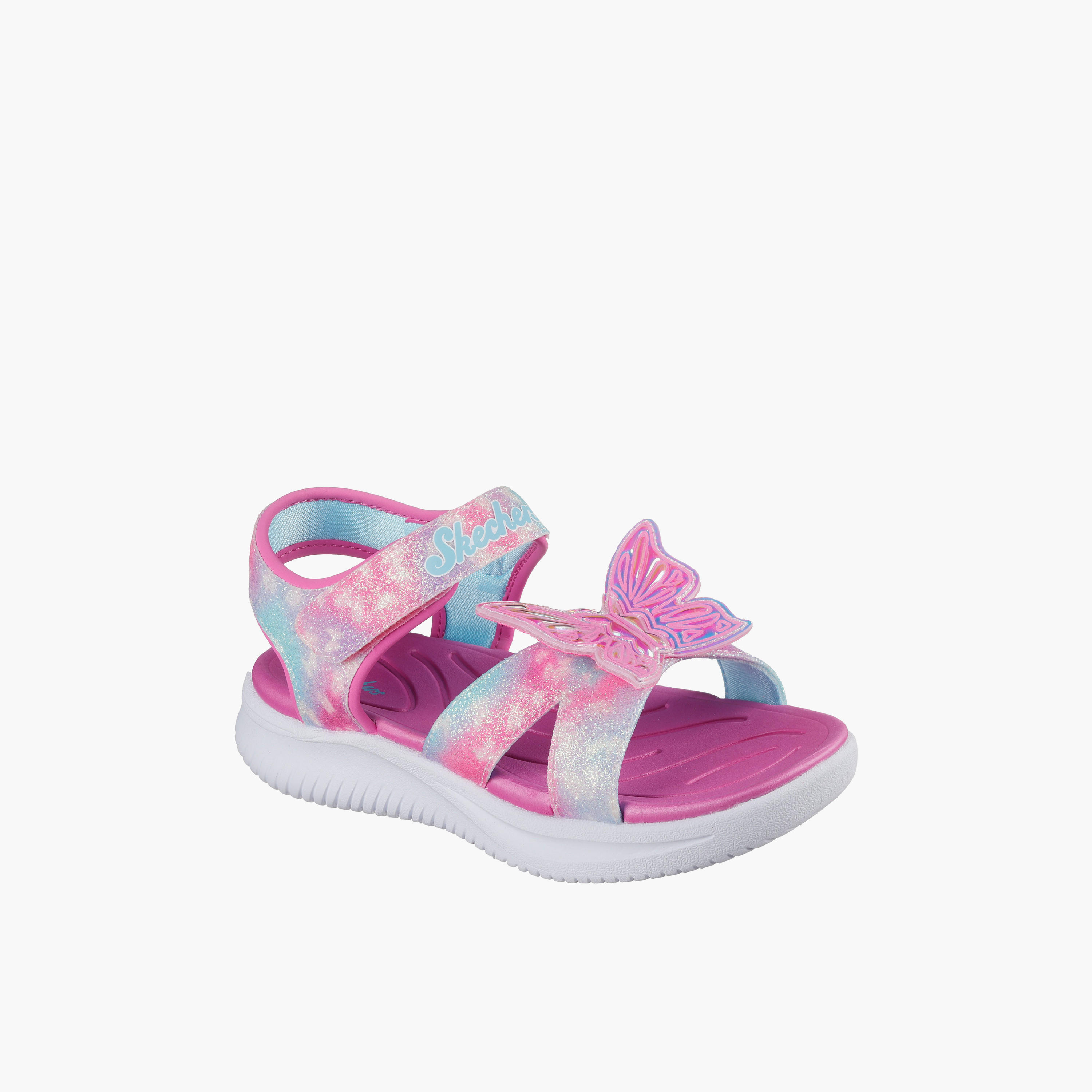 Skechers Girls JUMPSTERS Hook & Loop Light-Up Sandals - 303109L-PKMT-CP-sports-girls-shoes-image-1