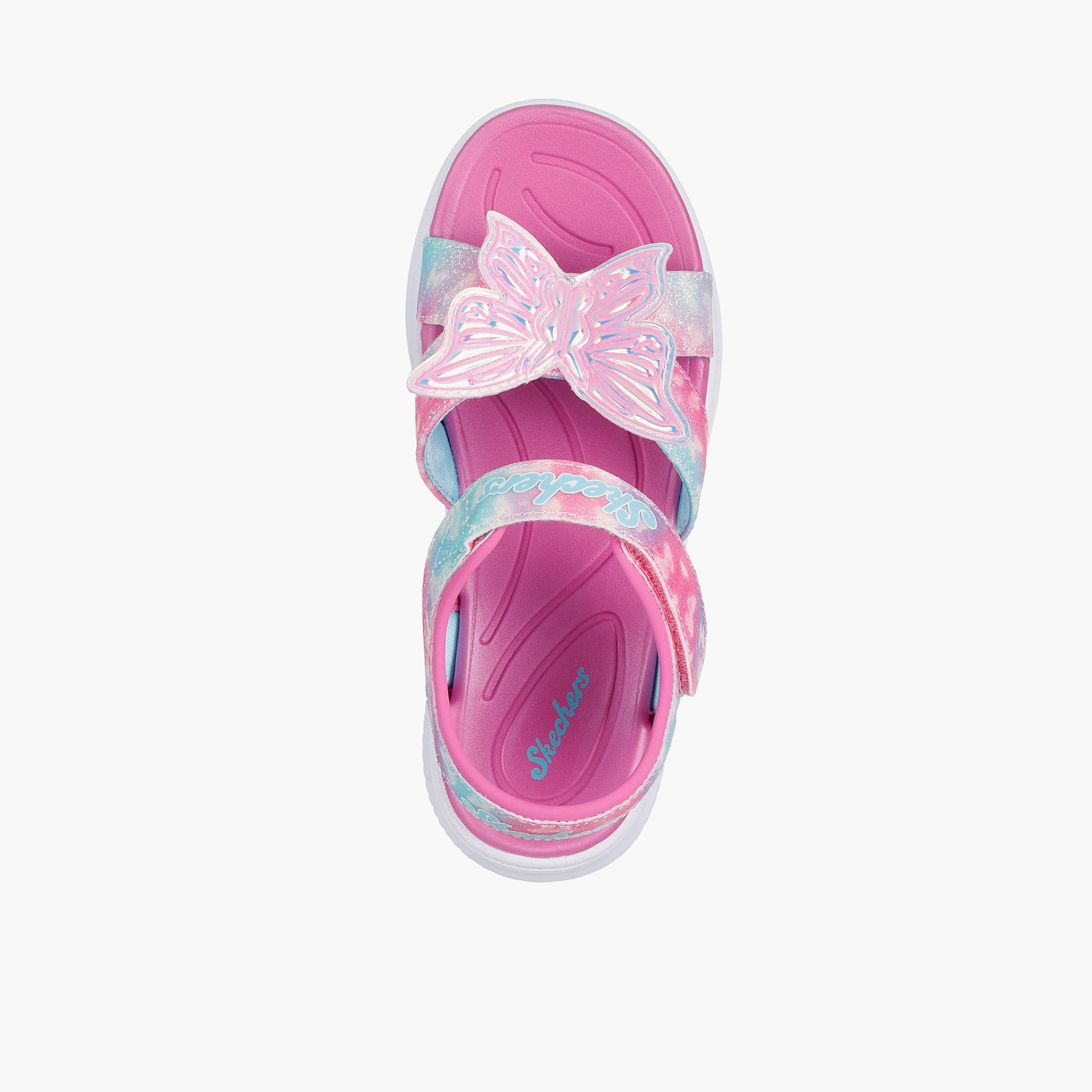 Skechers Girls JUMPSTERS Hook & Loop Light-Up Sandals - 303109L-PKMT-CP-sports-girls-shoes-image-3