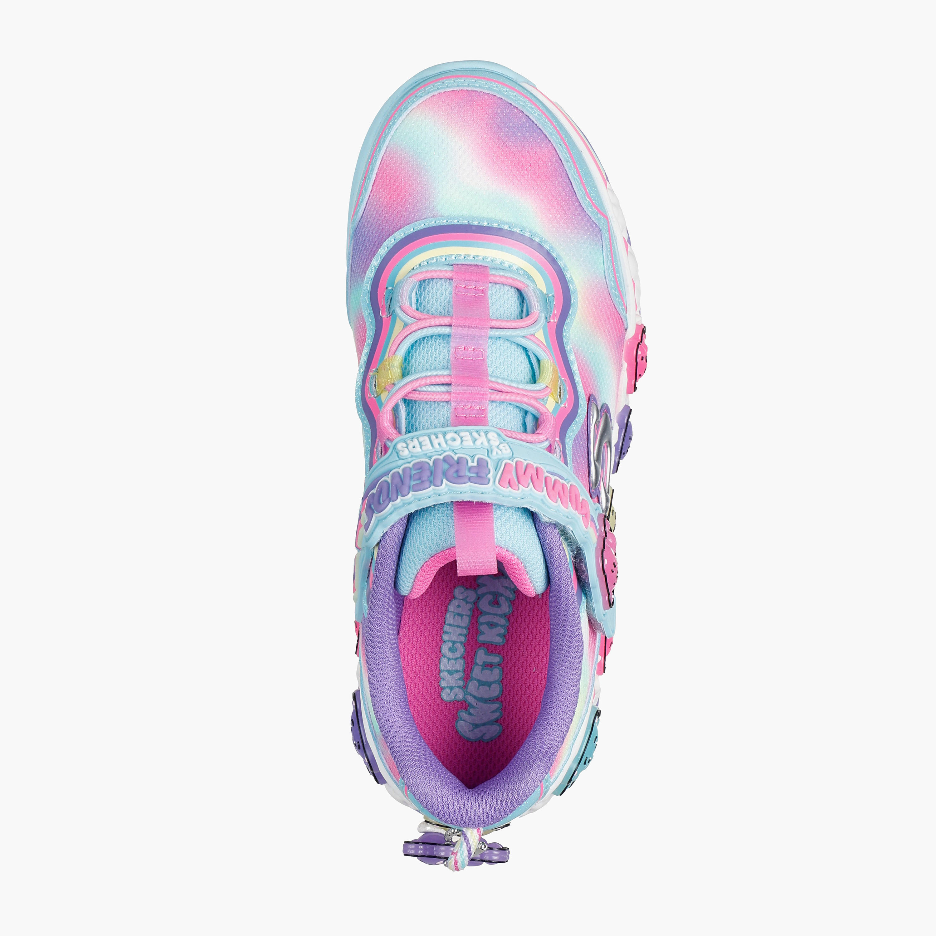 Skechers Girls Gummy Friends Light-Up Hook & Loop Walking Shoes-girls-shoes-sports-image-3