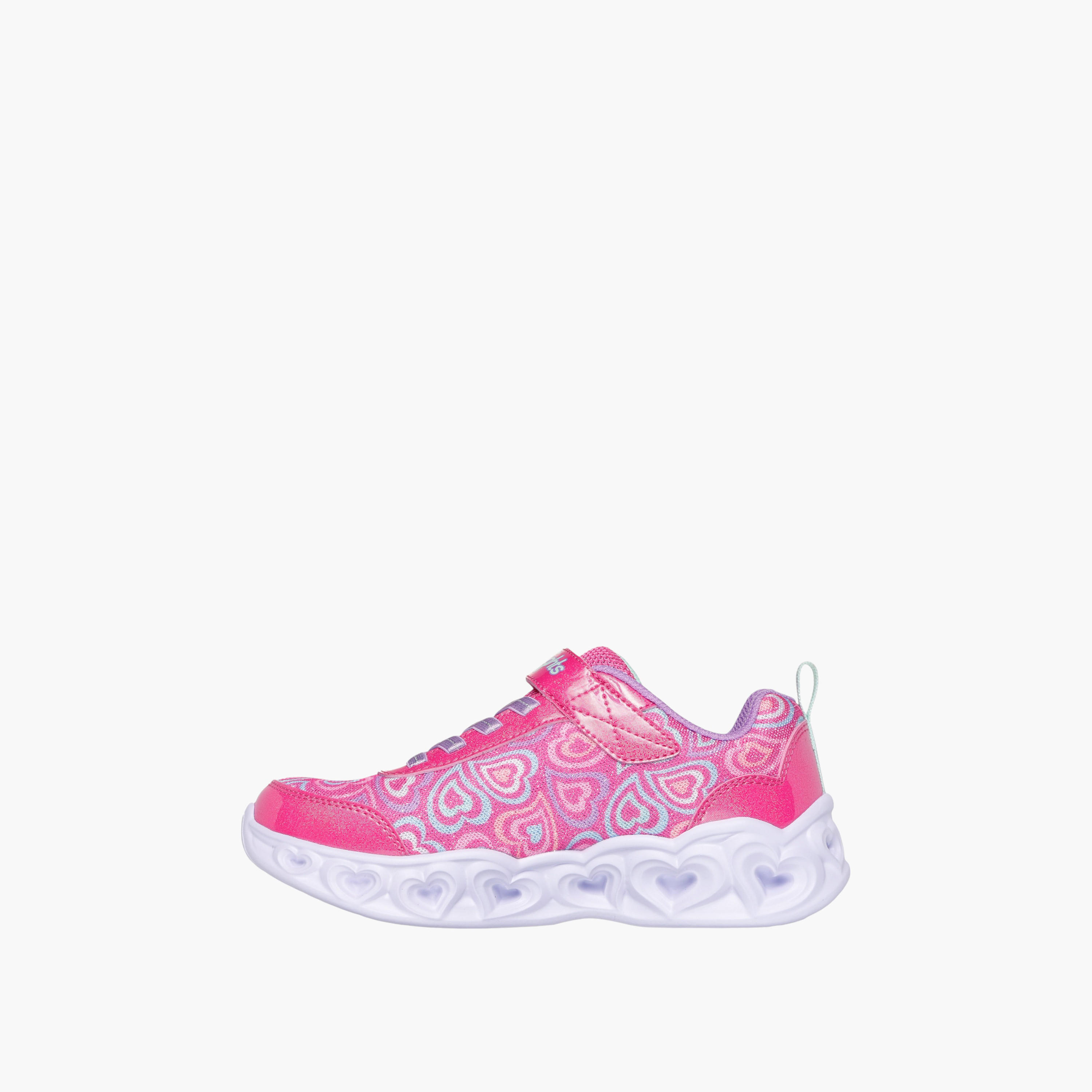 حذاء سنيكرز هارت لايتس بشريط إغلاق لاصق للبنات من سكتشرز - 303257L-HPMT-girls-shoes-sneakers-image-5