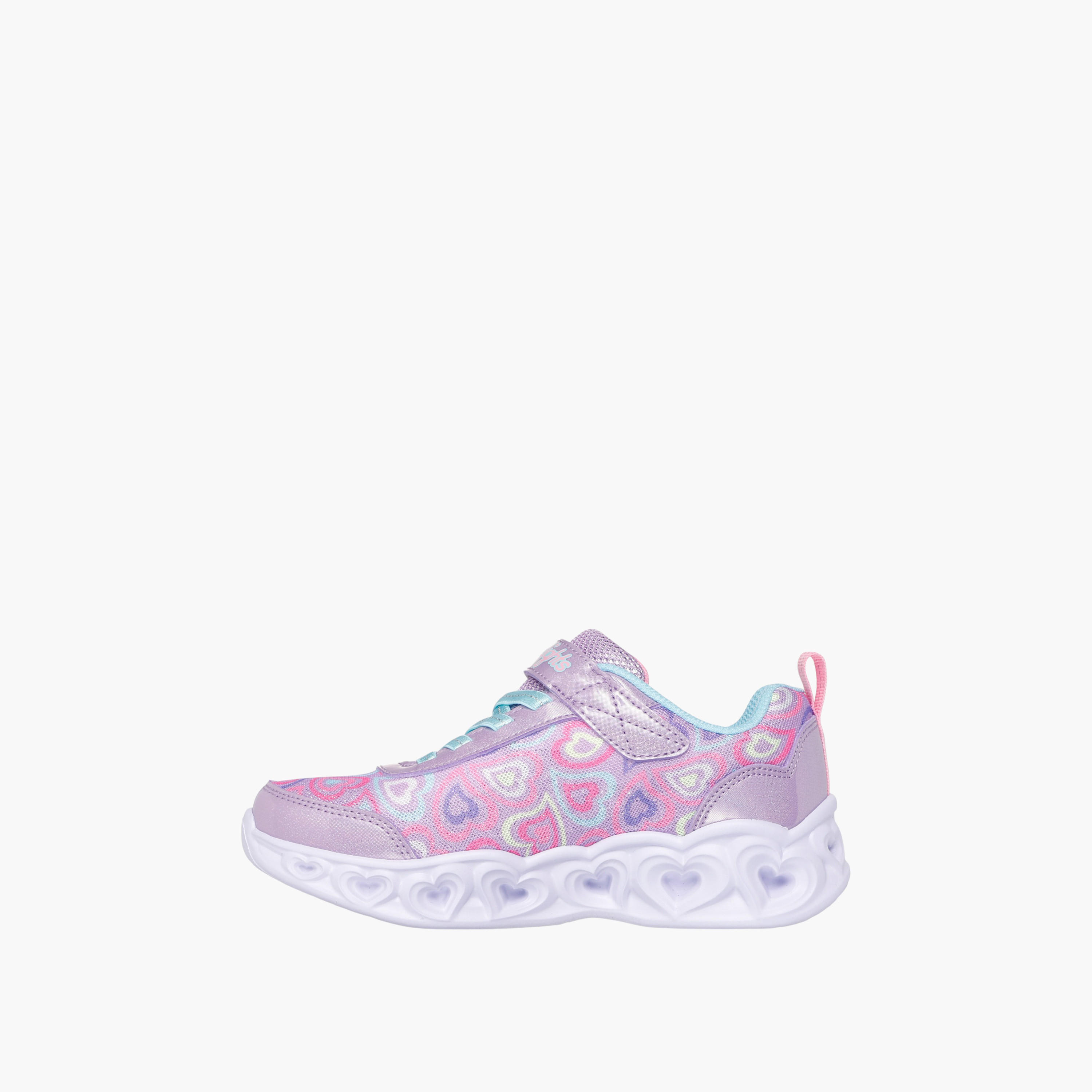 Skechers Girls Heart Lights Hook & Loop Ankle Shoes-girls-shoes-sports-image-5