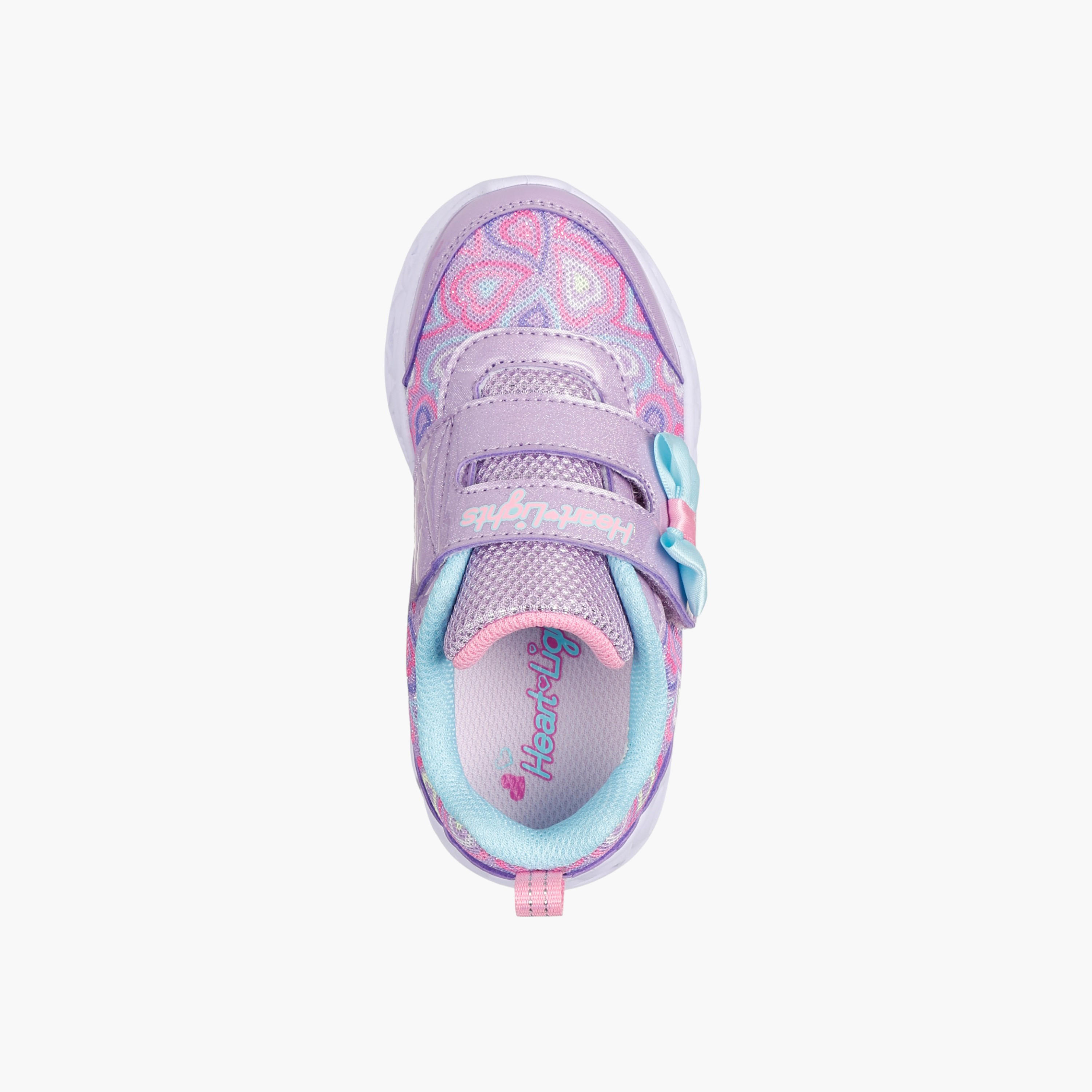 Skechers Girls Heart Lights Hook & Loop Ankle Shoes-baby-girls-shoes-closedshoes-image-3