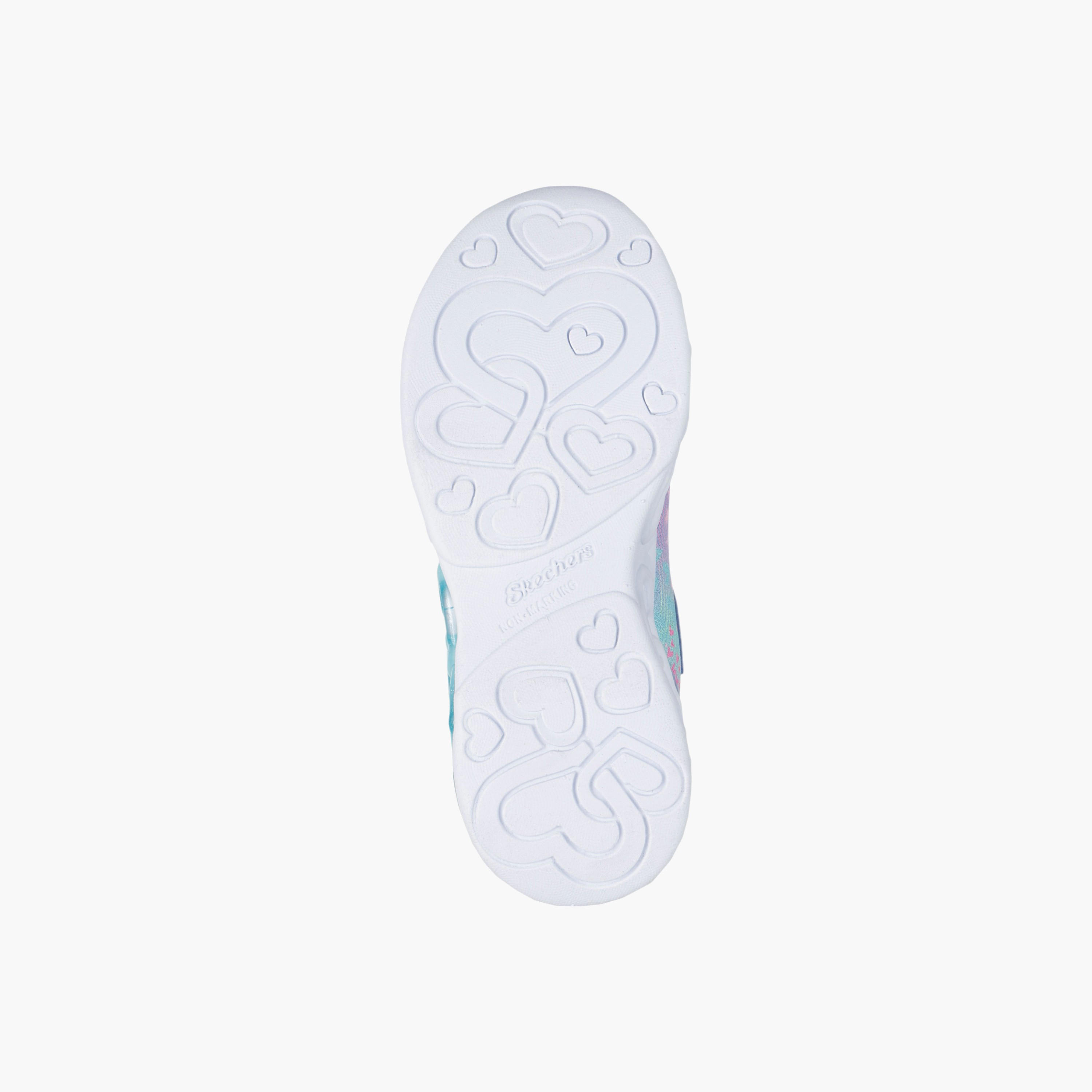 حذاء مشي إنفينيت هارت لايتس بشريط لاصق للبنات من سكتشرز-girls-shoes-sports-image-5