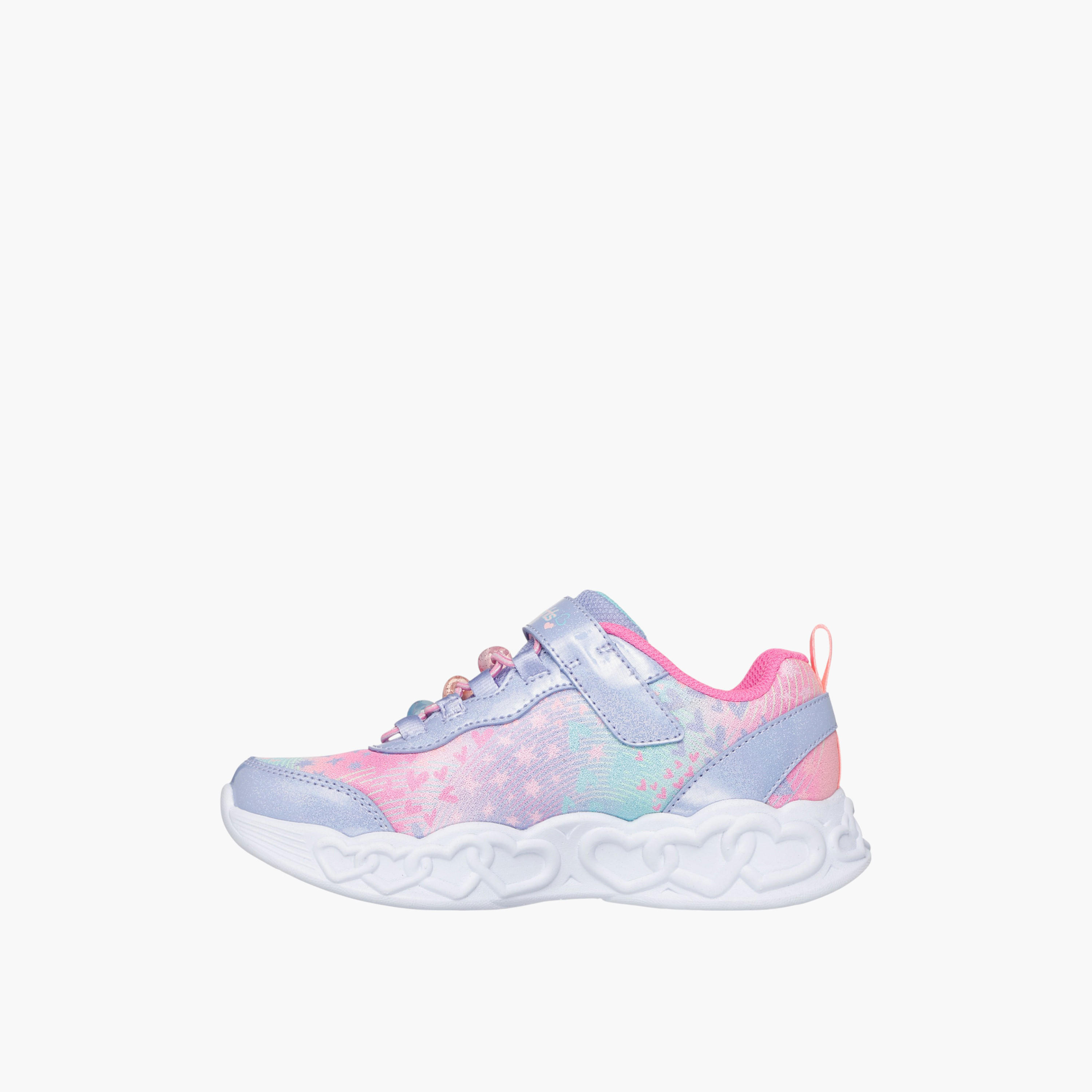 حذاء مشي إنفينيت هارت لايتس بشريط لاصق للبنات من سكتشرز-girls-shoes-sports-image-4