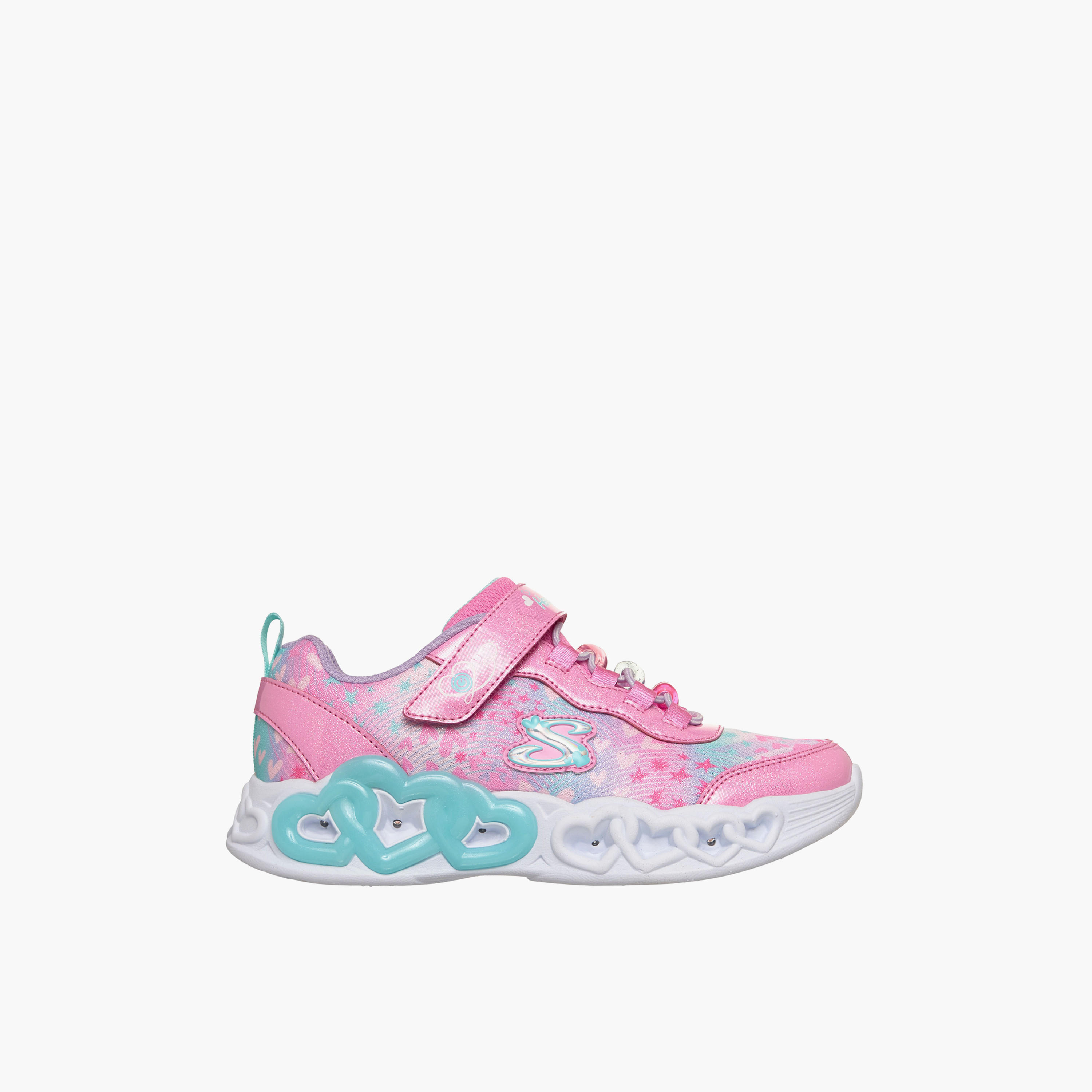 حذاء سنيكرز بشريط إغلاق لاصق إنفينيت هارت لايتس للبنات من سكيتشرز-girls-shoes-sneakers-image-3