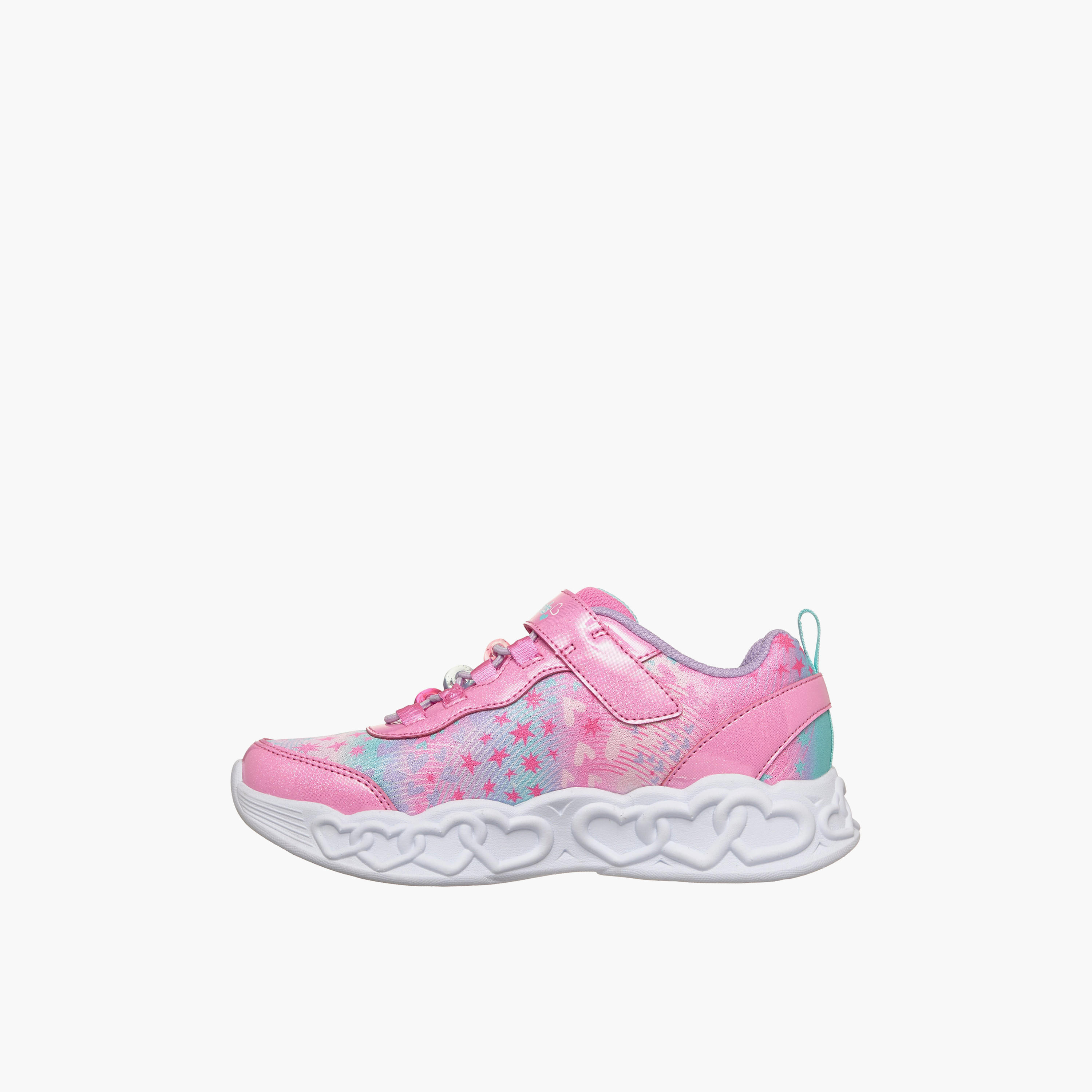 حذاء سنيكرز بشريط إغلاق لاصق إنفينيت هارت لايتس للبنات من سكيتشرز-girls-shoes-sneakers-image-4