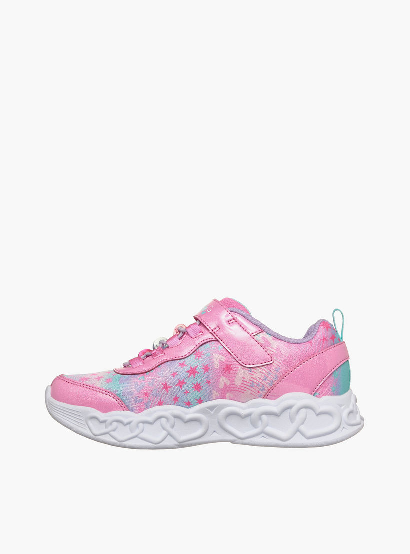 حذاء سنيكرز بشريط إغلاق لاصق إنفينيت هارت لايتس للبنات من سكيتشرز-girls-shoes-sneakers-image-4