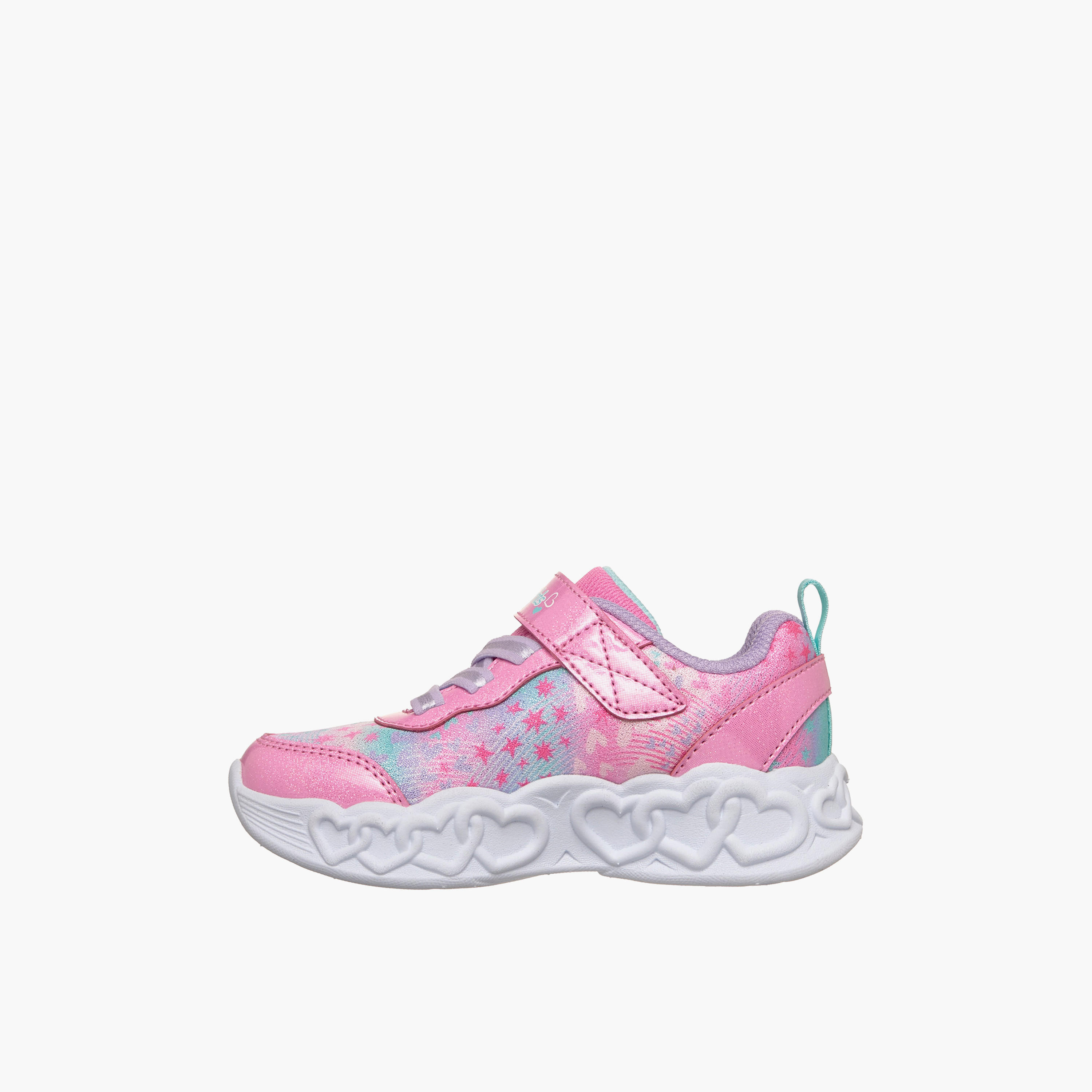 Skechers Girls INFINITE HEART LIGHTS Hook & Loop Light-Up Ankle Sneakers-baby-girls-shoes-closedshoes-image-6