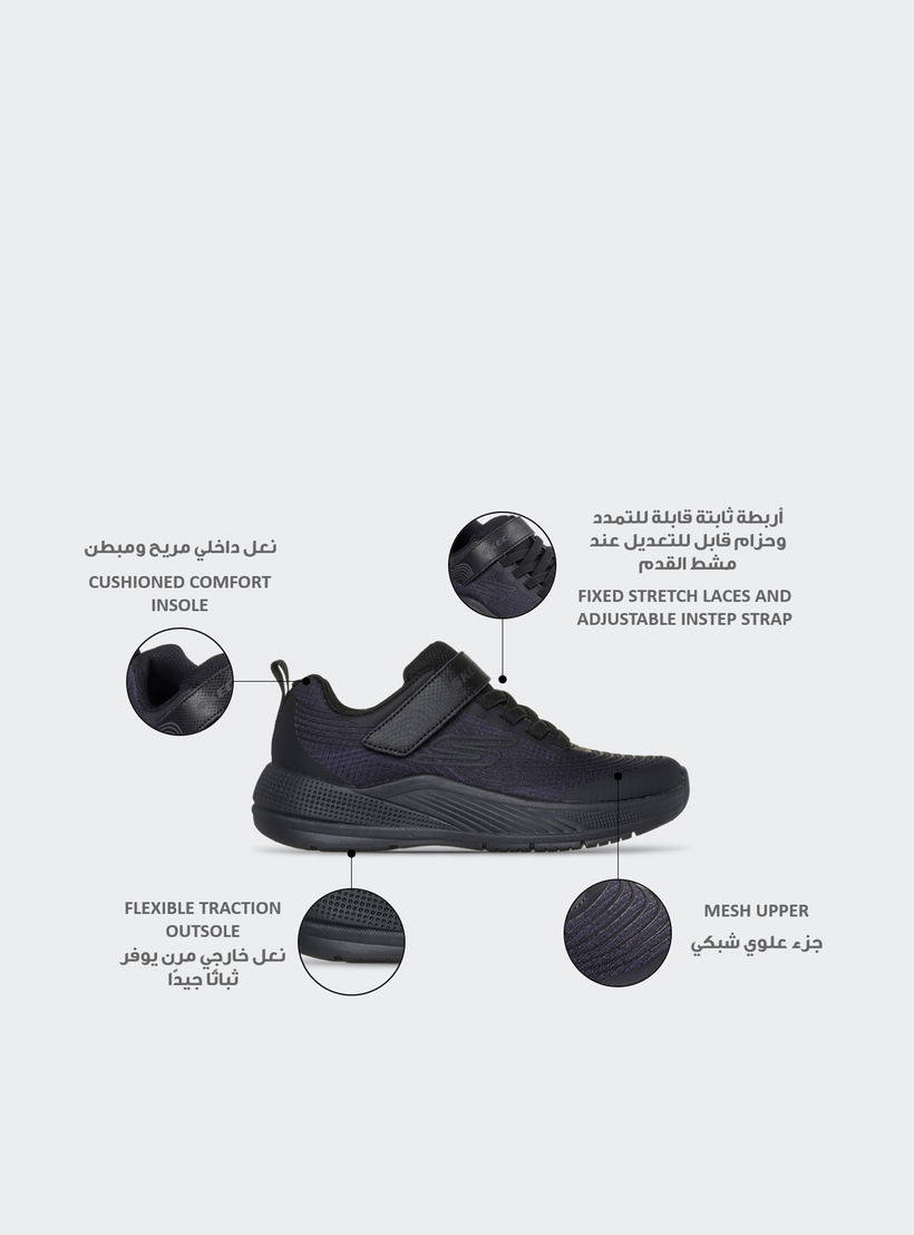حذاء مدرسي بشريط إغلاق لاصق ميكروسبيك أدفانس للأطفال من سكيتشرز-girls-shoes-sneakers-image-2