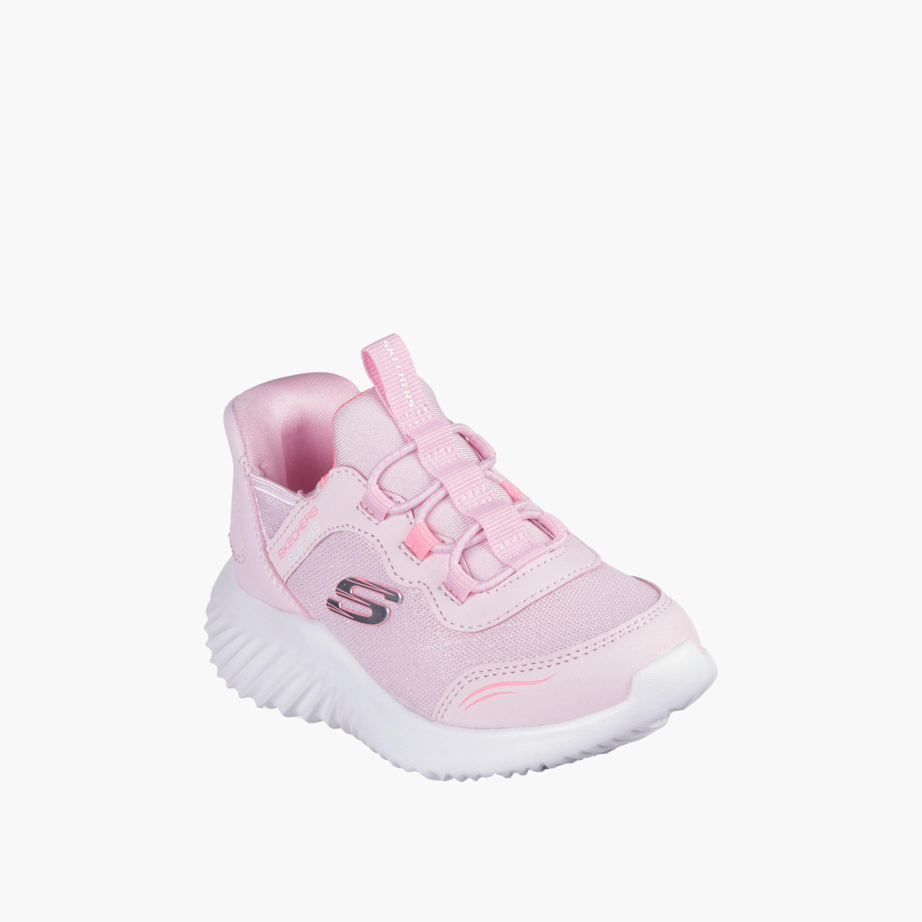 حذاء رياضي سهل الارتداء باوندر للبنات من سكتشرز - 303585N-LTPK-baby-girls-shoes-closedshoes-image-1