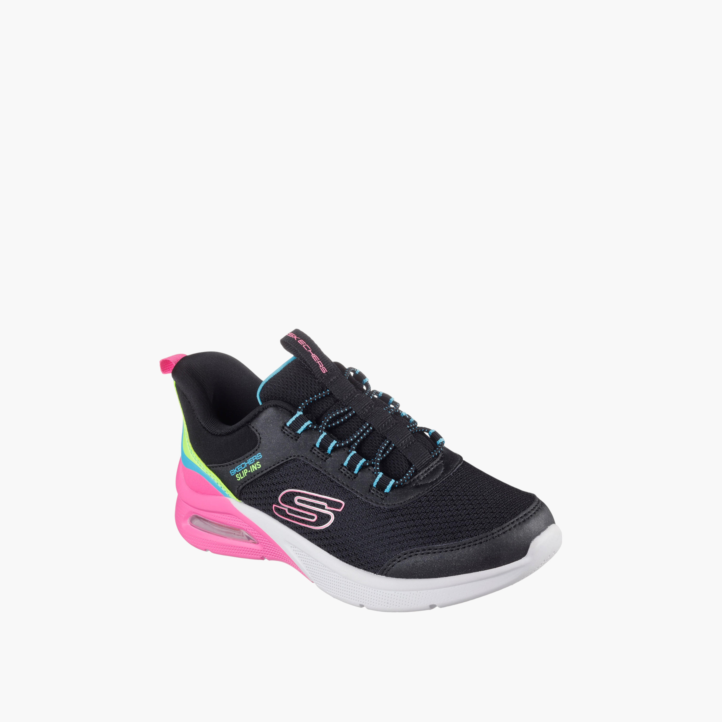 Skechers Girls' MICROSPEC MAX Slip-On Sports Shoes - 303594L-BKMT-girls-shoes-sports-image-1