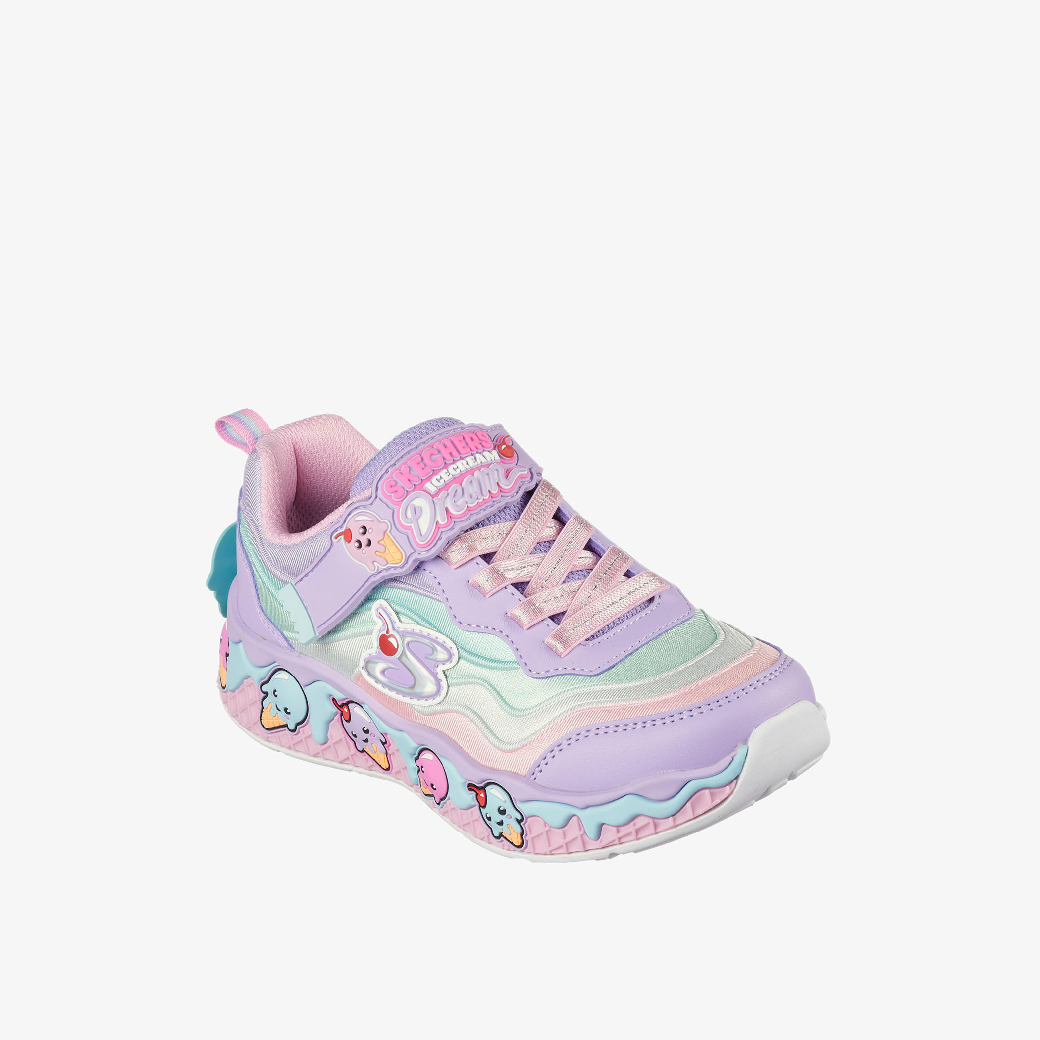 Skechers Girls Embossed Hook & Loop Walking Shoes-girls-shoes-sports-image-1