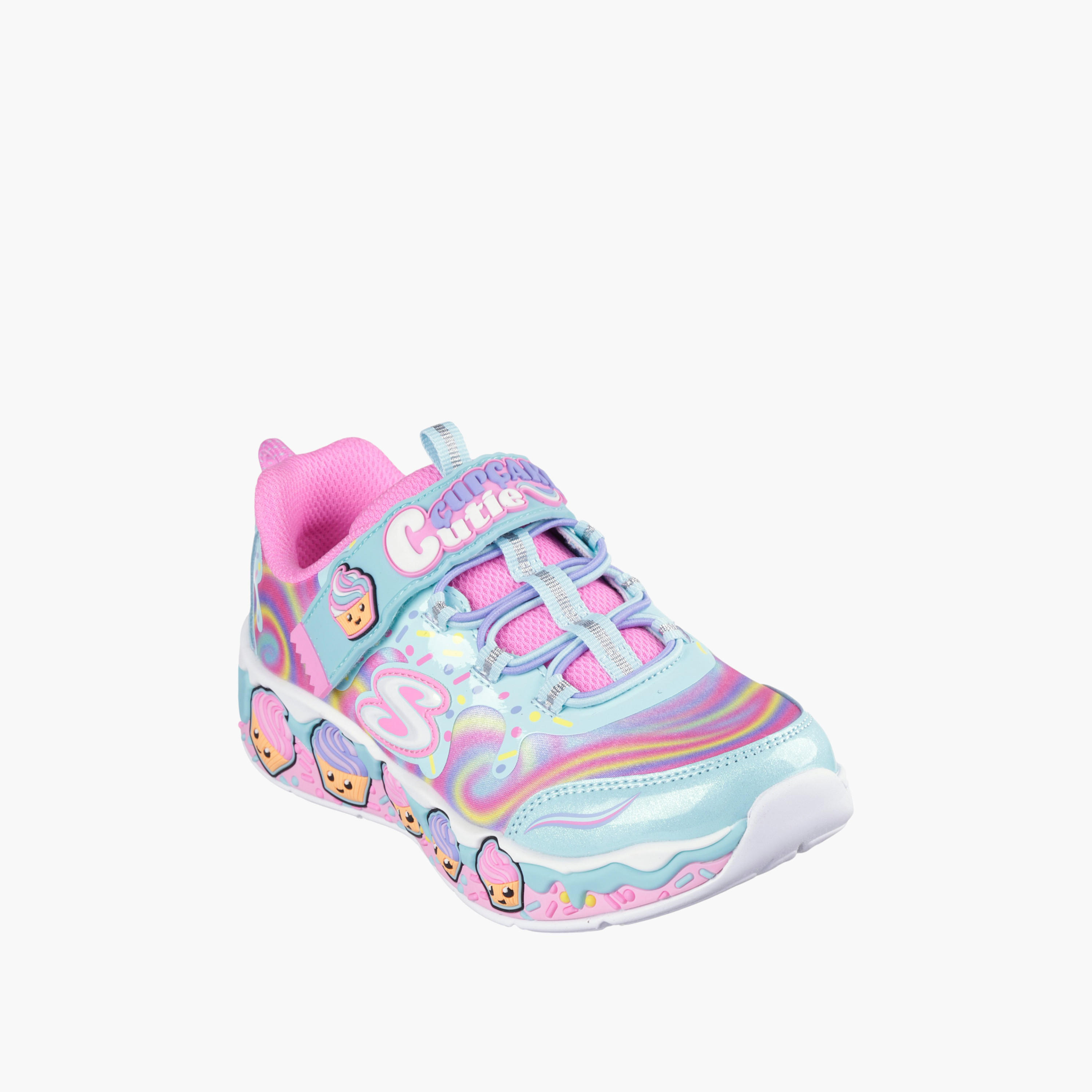 Skechers Girls' CUPCAKE CUTIE Sneakers with Hook and Loop Closure - 303627L-TQMT-girls-shoes-sports-image-1