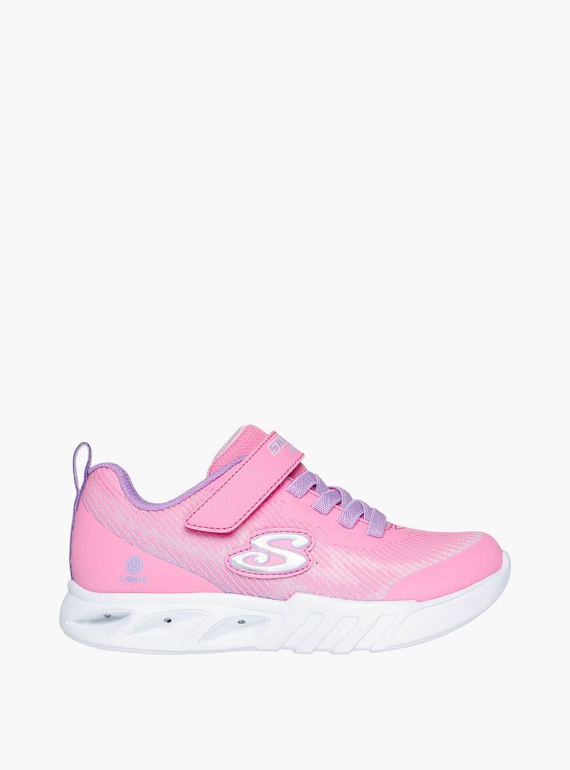 Skechers Girls' FLICKER FLASH Sneakers with Hook and Loop Closure - 303704L-PKMT-girls-shoes-sports-image-2