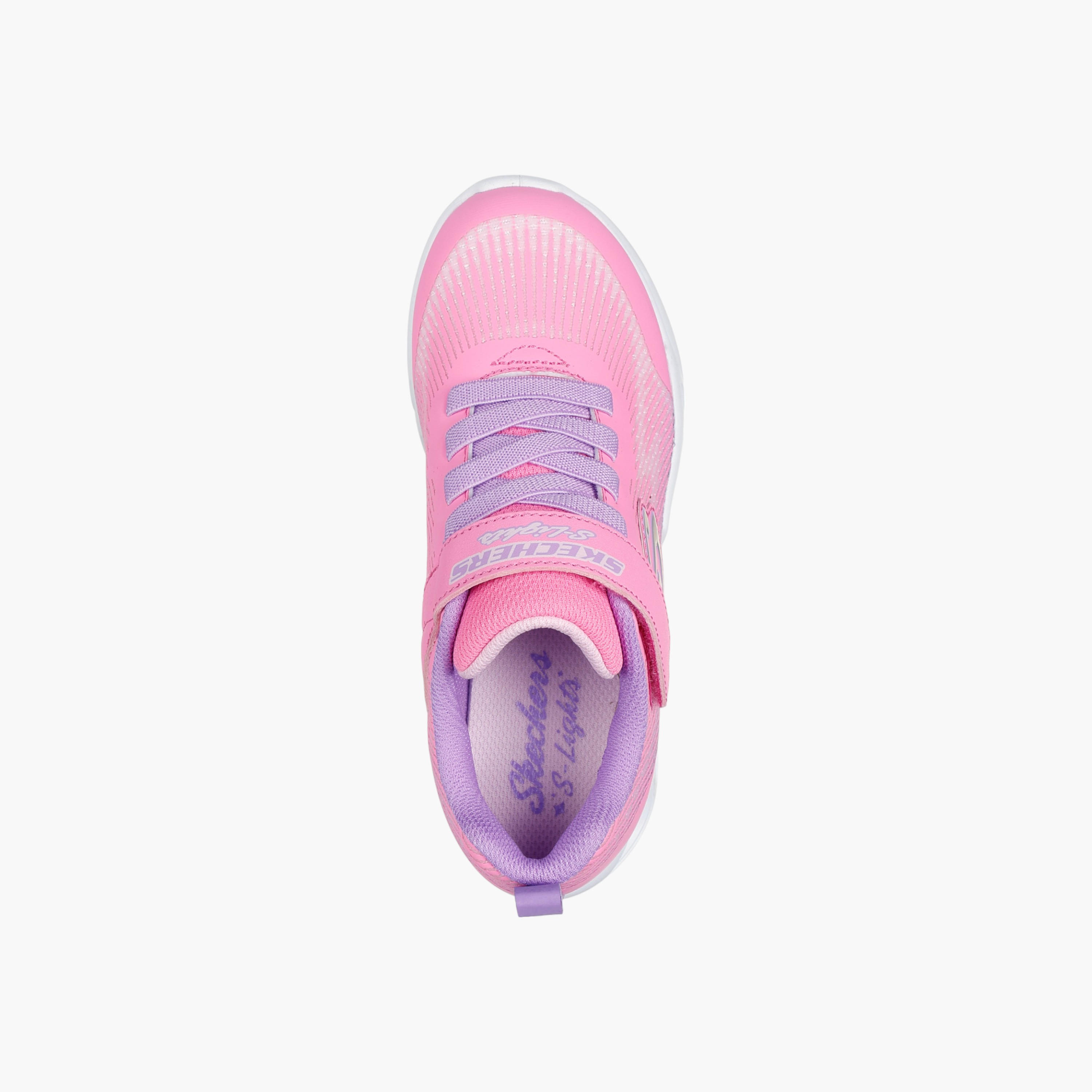 Skechers Girls' FLICKER FLASH Sneakers with Hook and Loop Closure - 303704L-PKMT-girls-shoes-sports-image-4