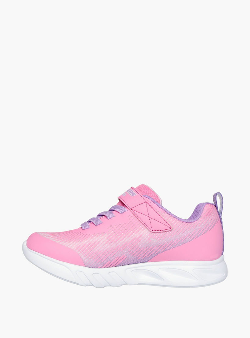 Skechers Girls' FLICKER FLASH Sneakers with Hook and Loop Closure - 303704L-PKMT-girls-shoes-sports-image-6