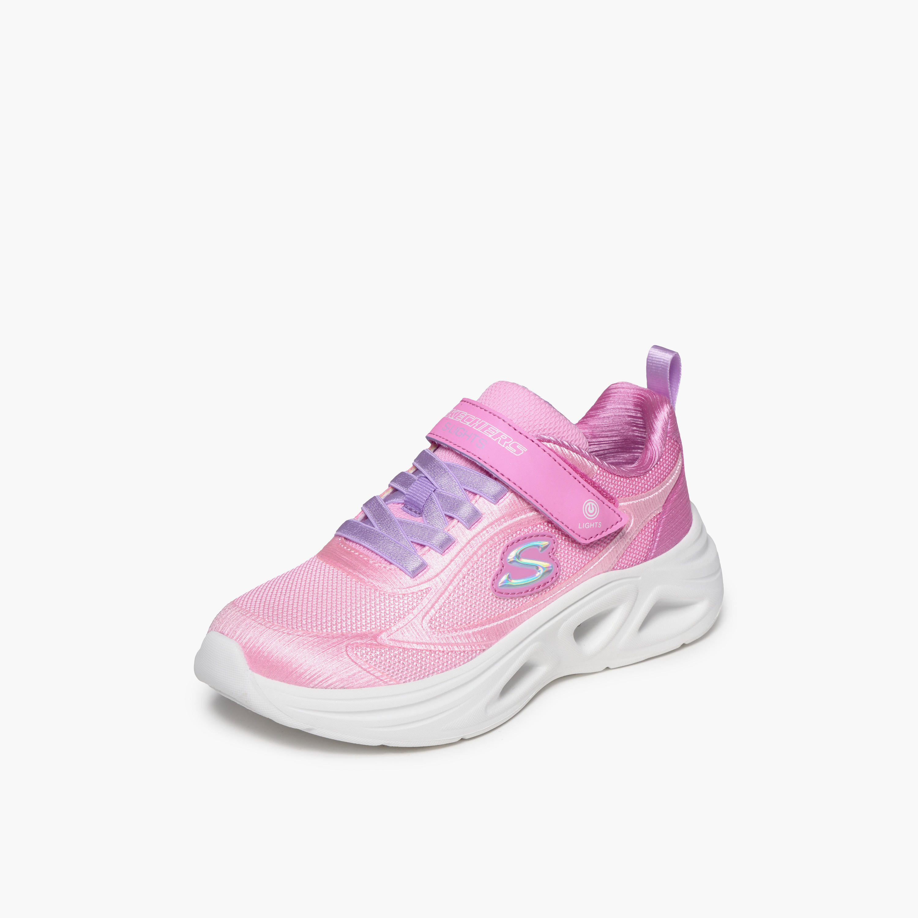 Skechers Girls Sola Glow 2.0 Hook & Loop Sneakers-girls-shoes-sports-image-5