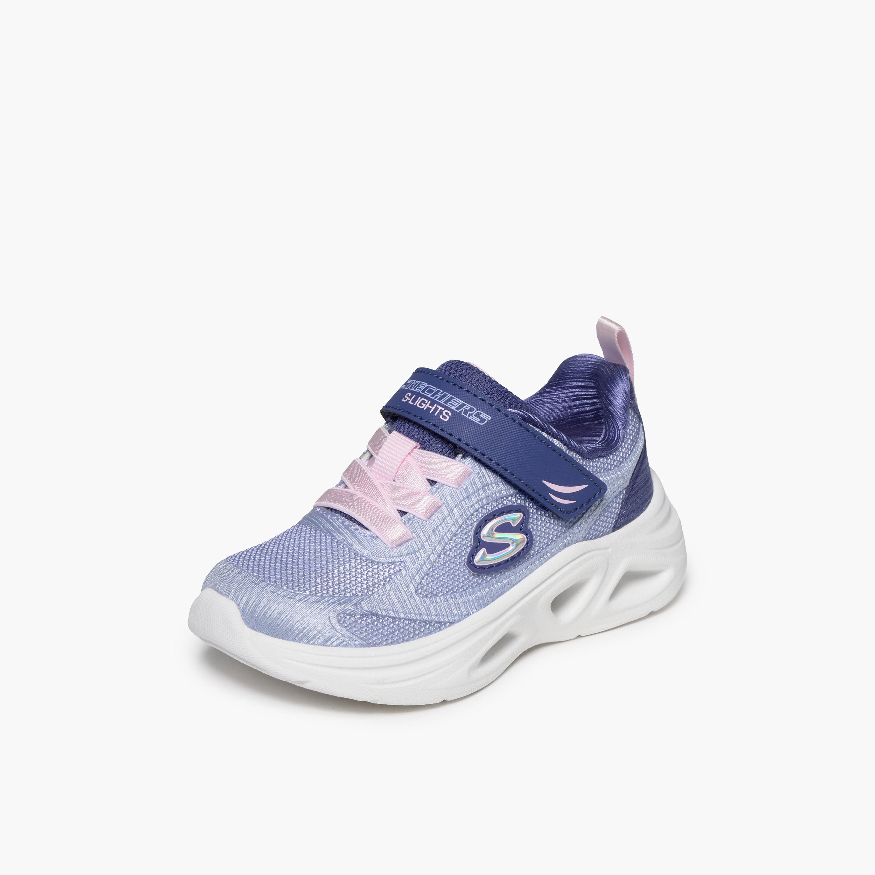 Skechers Girls SOLA GLOW 2.0 Hook & Loop Sneakers-baby-girls-shoes-closedshoes-image-4